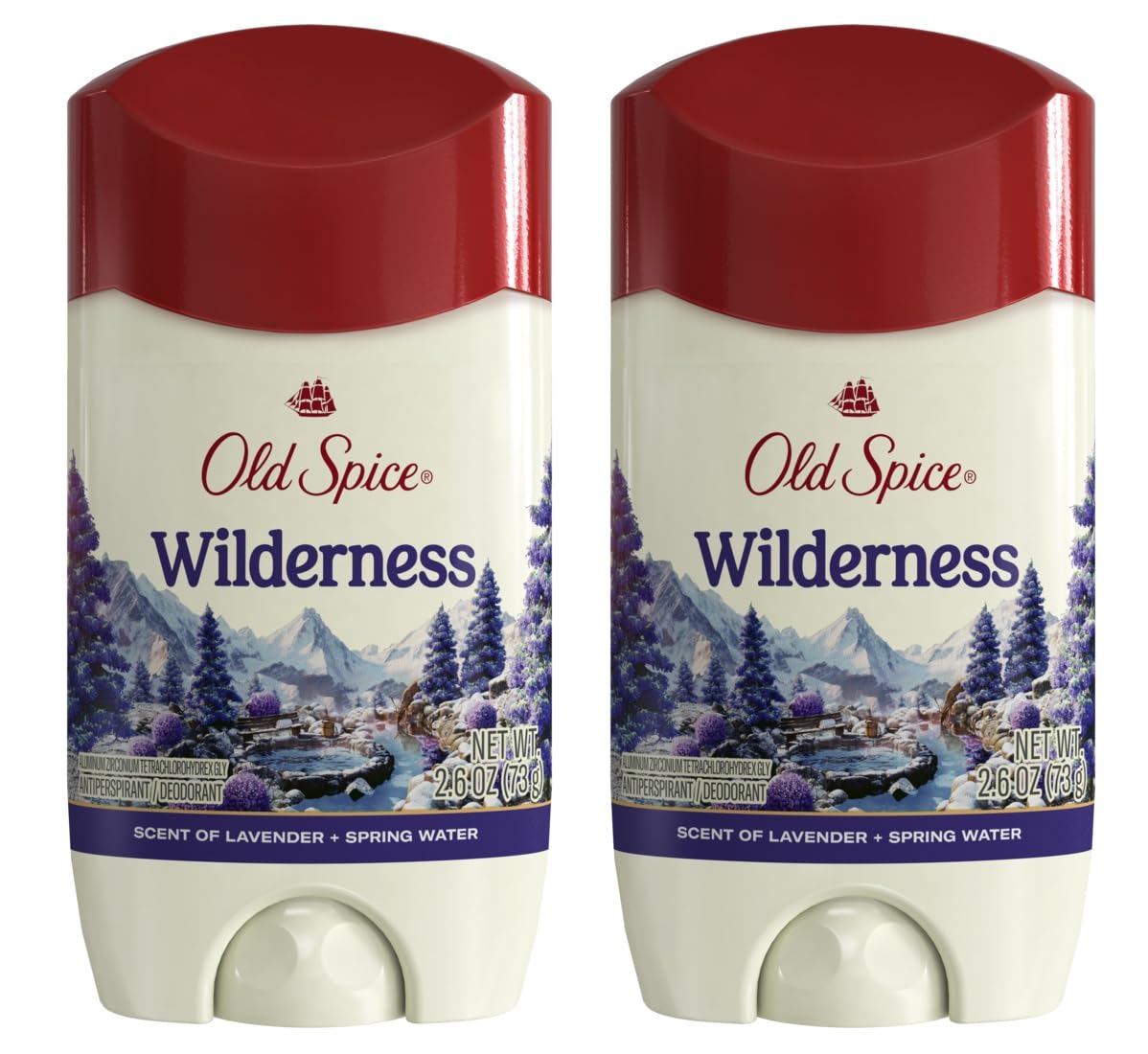 Old Spice Wilderness for Men Anti-Perspirant & Deodorant – Lavender, 2.6 oz (Pack of 2)