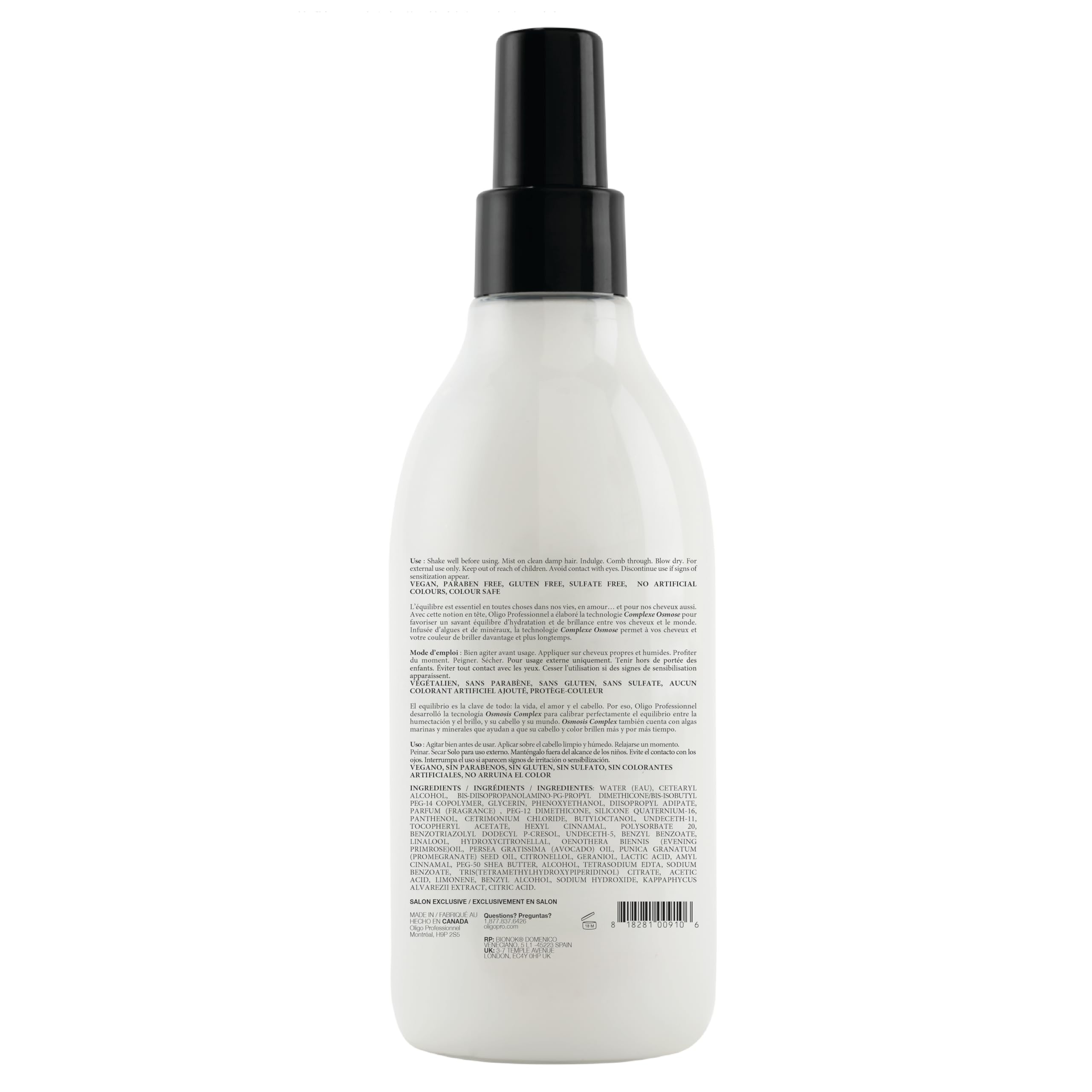 Calura Express Blowout Mist by Oligo Professionnel — Osmosis Complex Heat Protectant, 8.5oz