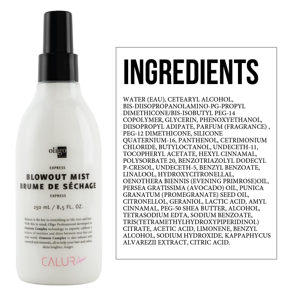 Calura Express Blowout Mist by Oligo Professionnel — Osmosis Complex Heat Protectant, 8.5oz