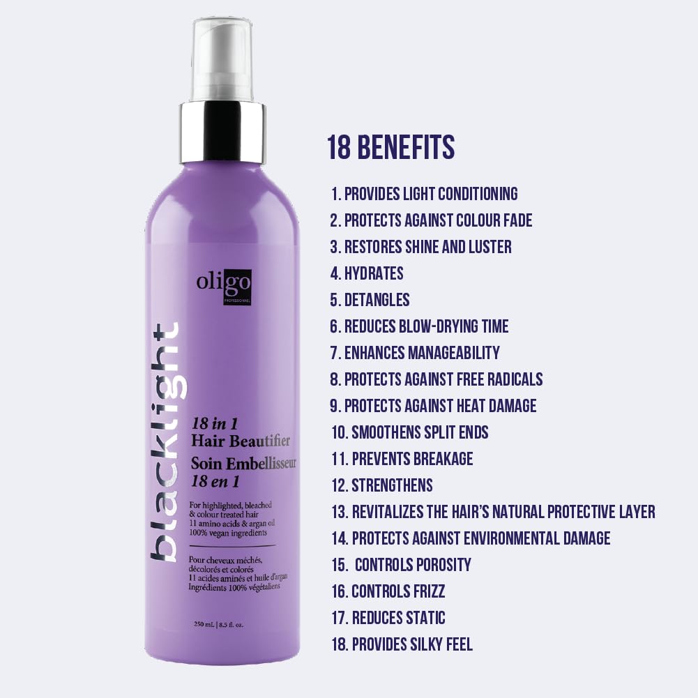Oligo Professionnel Blacklight 18-in-1 Hair Beautifier for Blondes – Vegan & Paraben-Free