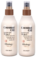 Oliology Coconut Oil 10-in-1 Spray – Leave-In Hair Treatment for All Hair Types | Detangles, Frizz Control, Hydration