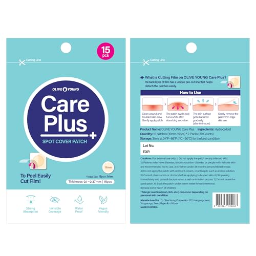 OLIVE YOUNG Care Plus Spot Patch | Hydrocolloid Acne Patches (Pack of 2, 60 Patches Total)