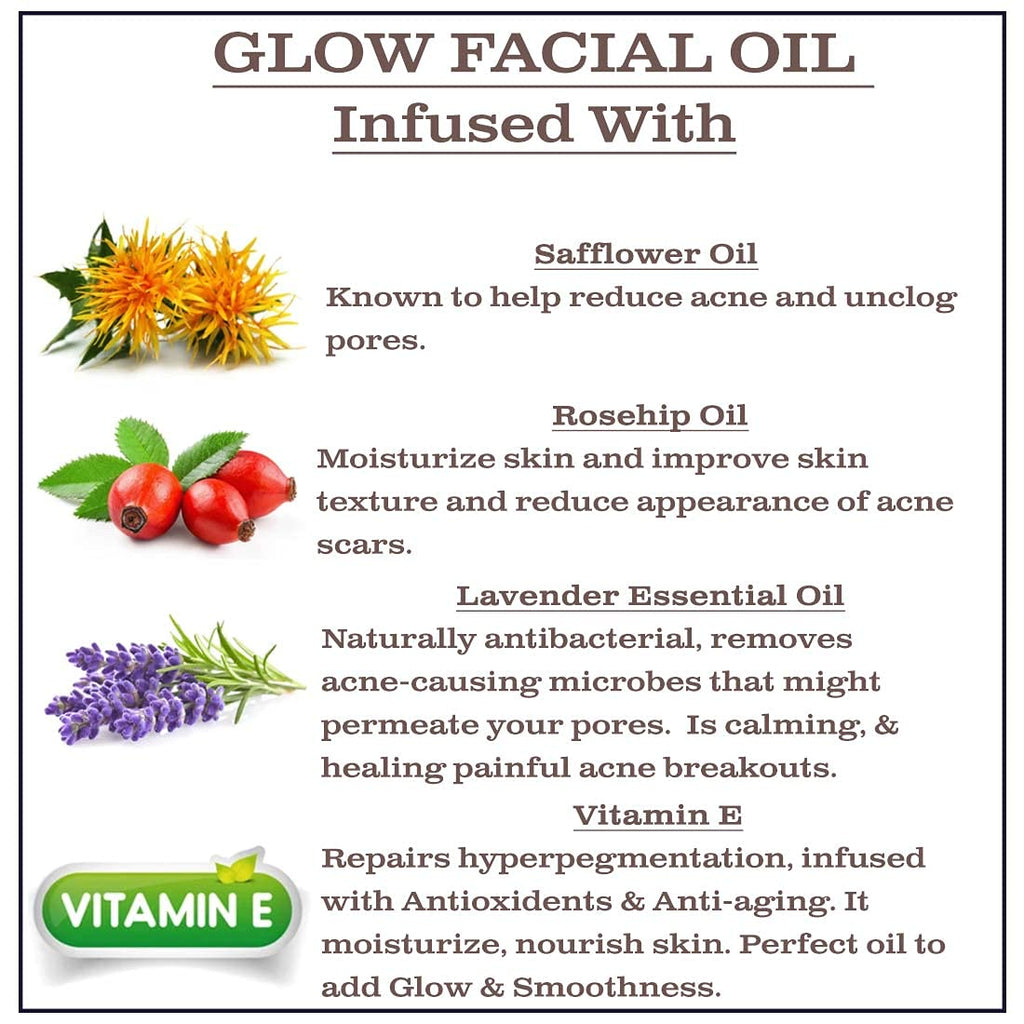 Olivia Care Facial Oil for Glowing Skin | Rosehip, Safflower, Vitamin E & Lavender