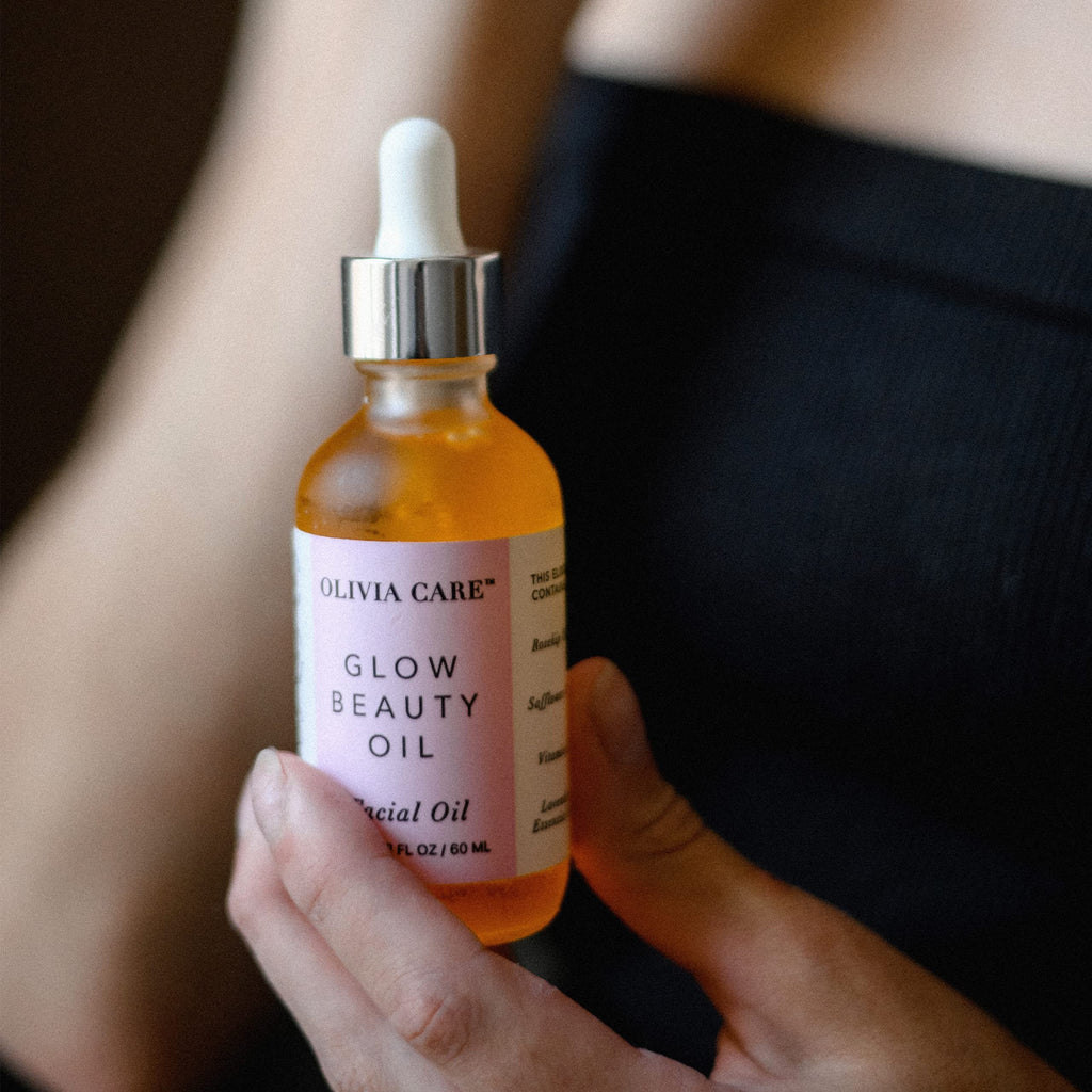 Olivia Care Facial Oil for Glowing Skin | Rosehip, Safflower, Vitamin E & Lavender