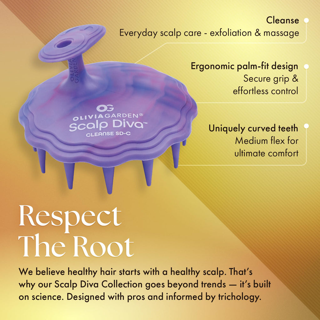 Olivia Garden Scalp Diva Brush – Exfoliate, Cleanse & Massage for All Hair Types