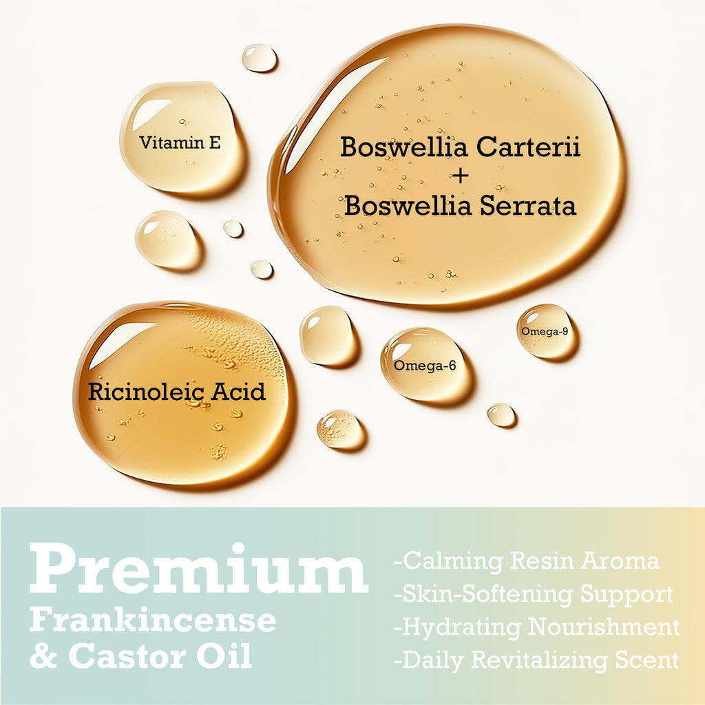 Olvaxin Frankincense & Castor Oil Roll-On with Rose Quartz — 2-Pack, 3.4 fl oz Total
