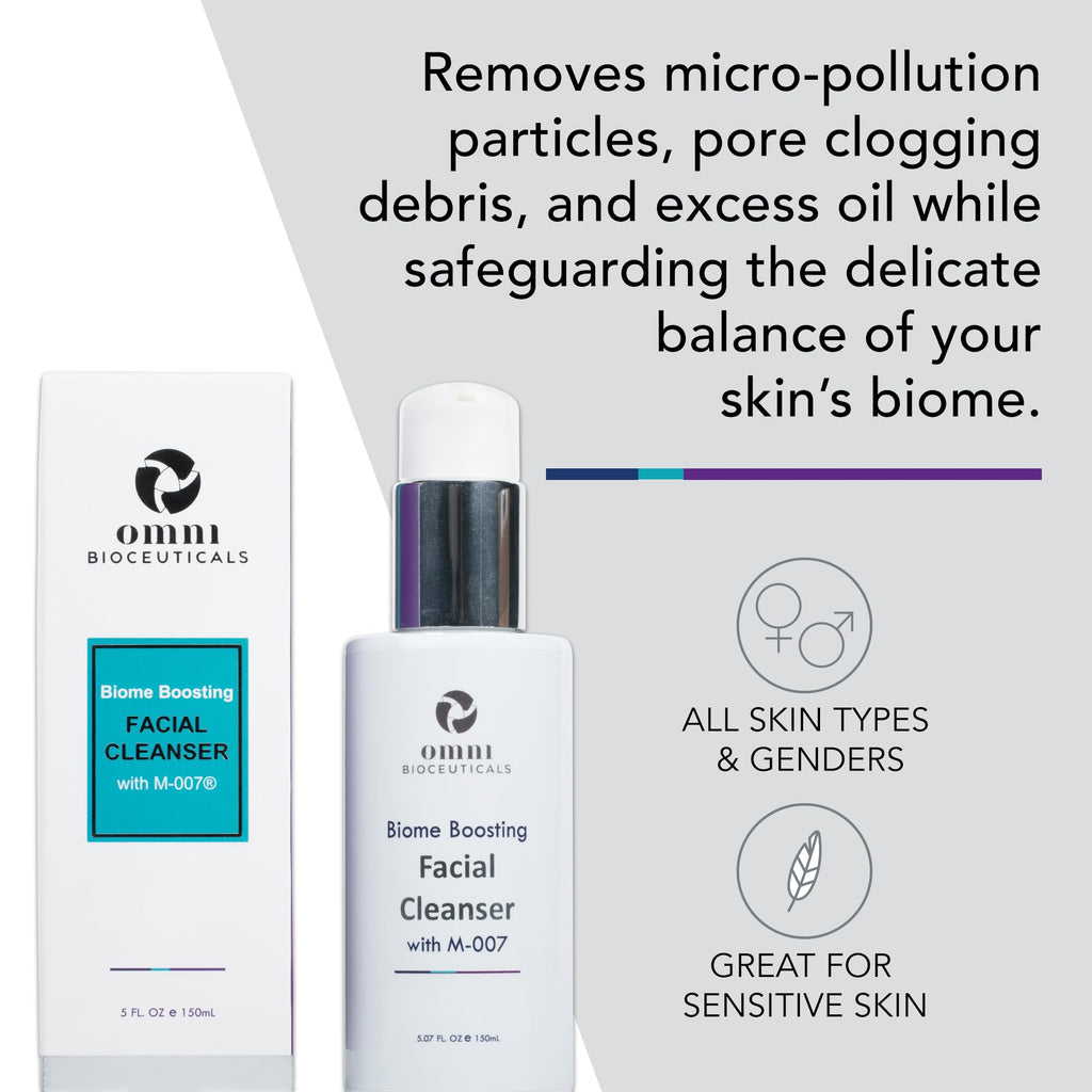 Omni Bioceuticals Biome Boosting Facial Cleanser with M-007® | 150ml