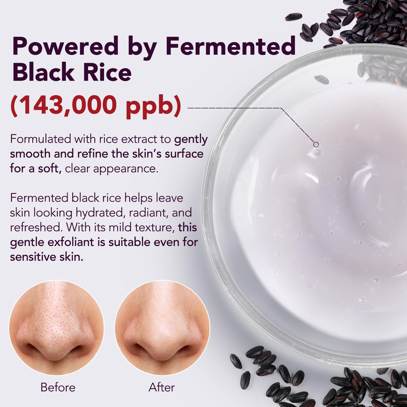 OMZOK Peel Shot Glow Rice Ampoule Duo – Black Rice Exfoliant & Hyaluronic Acid Serum (100ml)
