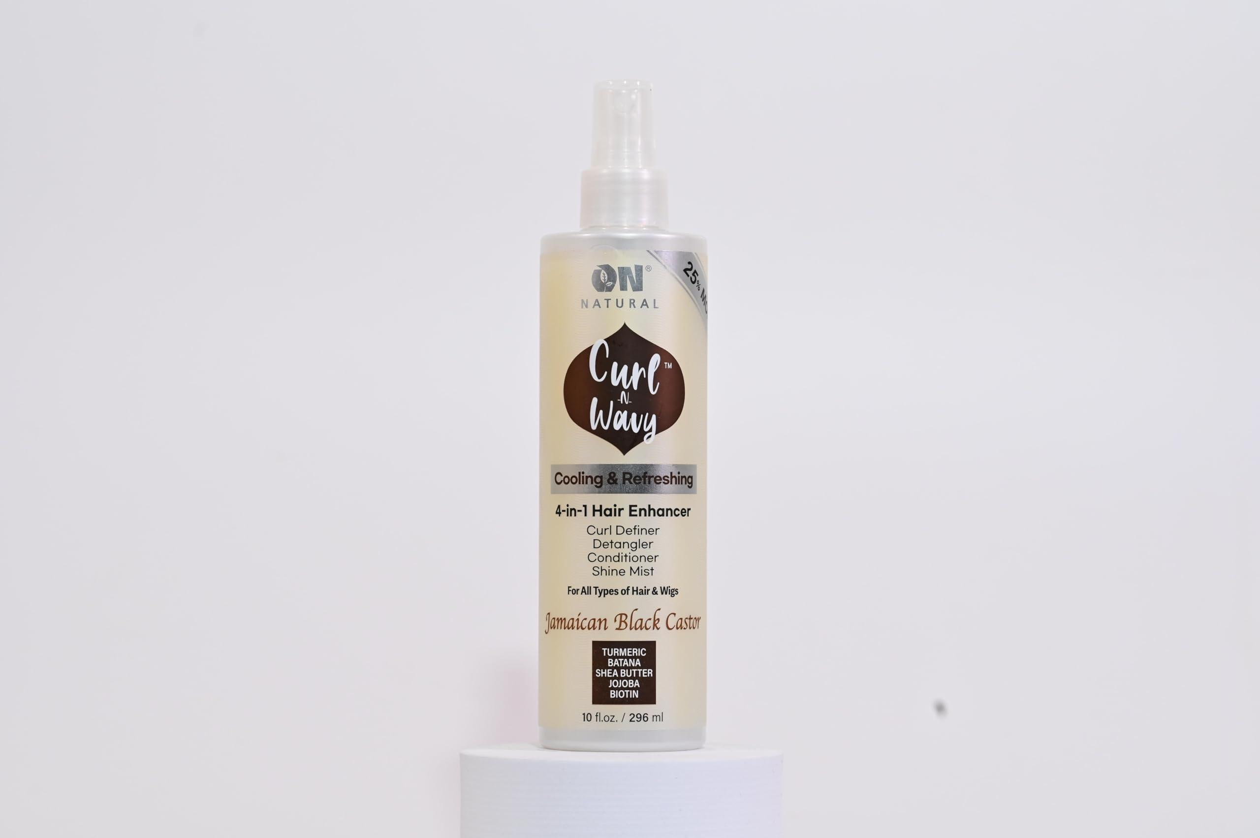 On Natural Curl-N-Wavy 4-in-1 Hair Enhancer for All Textures | Jamaican Black Castor Oil 10 oz