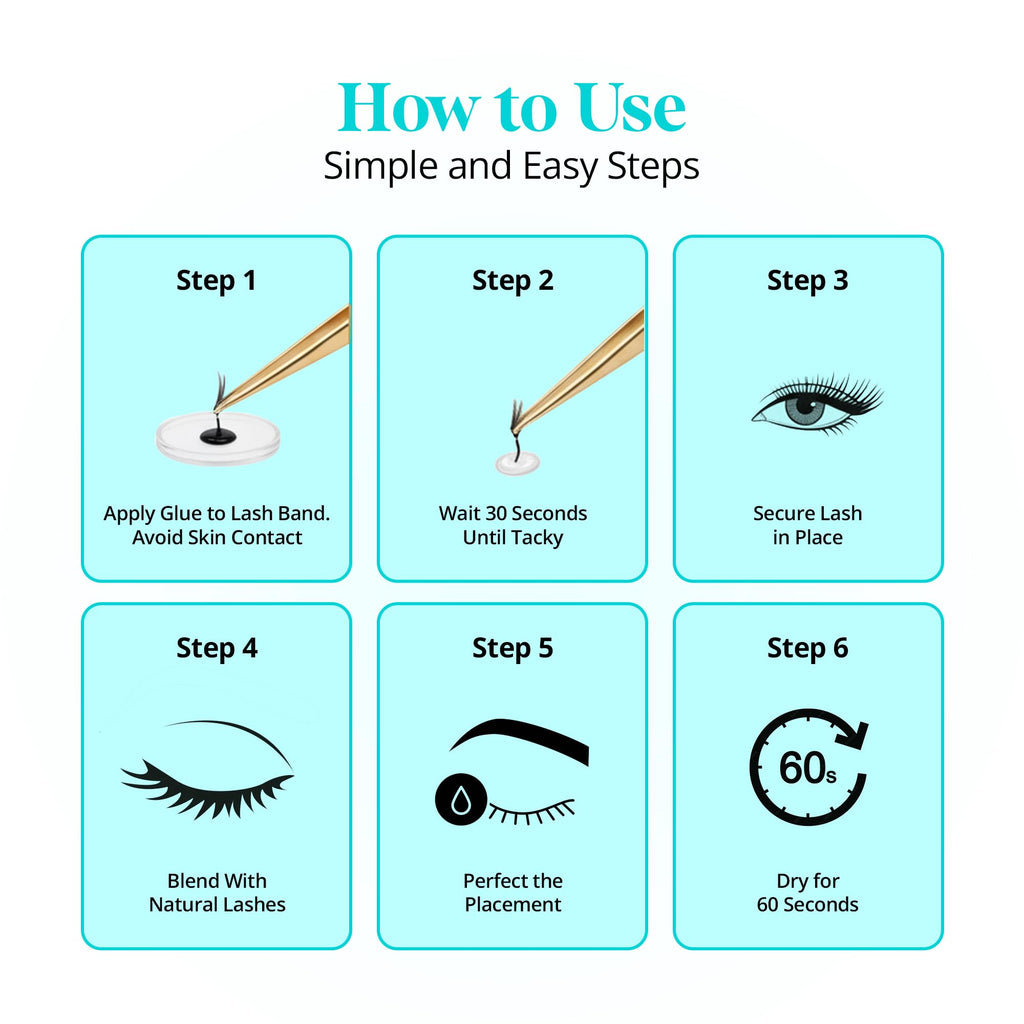 #1 Eyelash Extension Premium Professional Adhesive Glue - Black, 0.34 fl oz, USA Made, Water Resistant