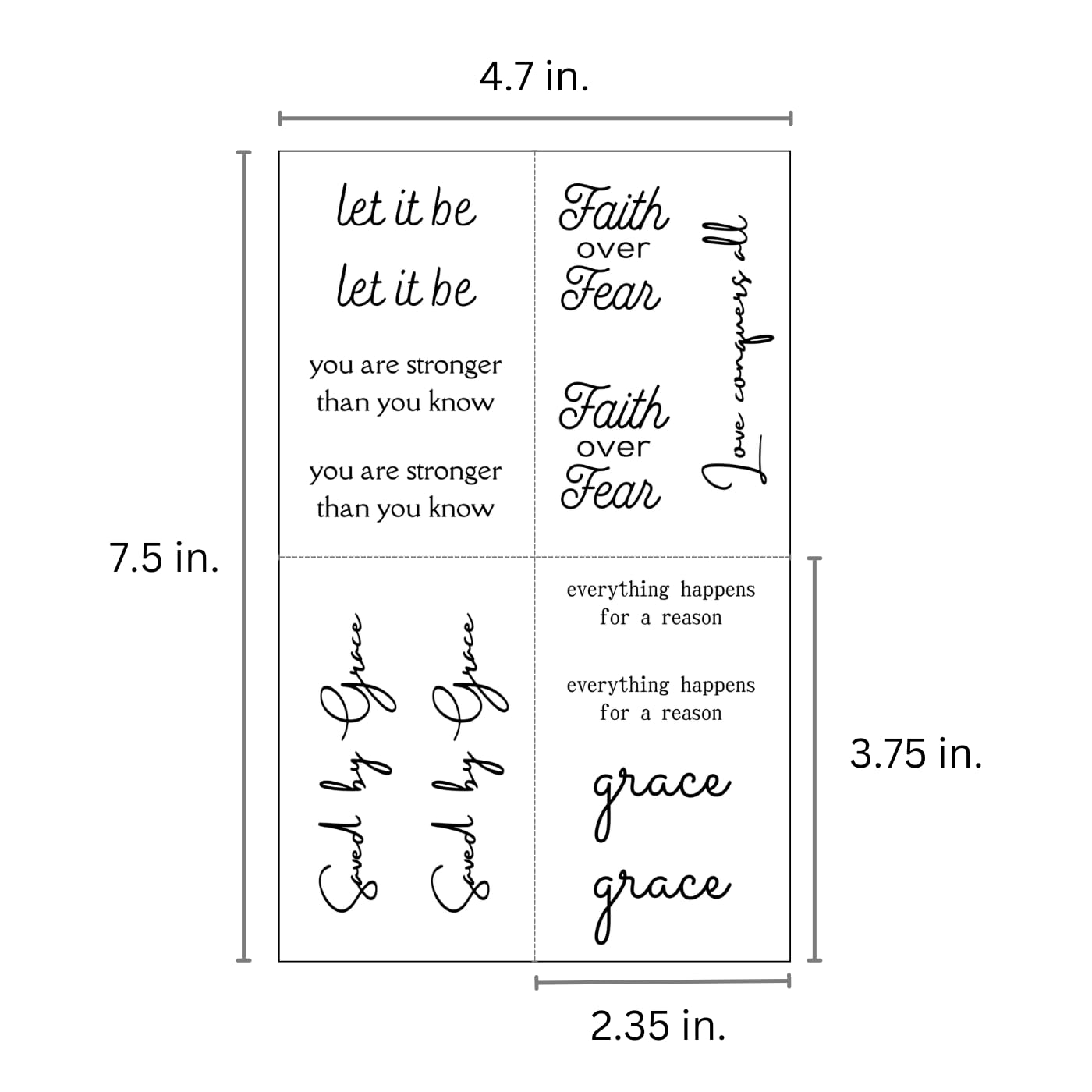 One Grace Soul Collection – Realistic Waterproof Mini Tattoos