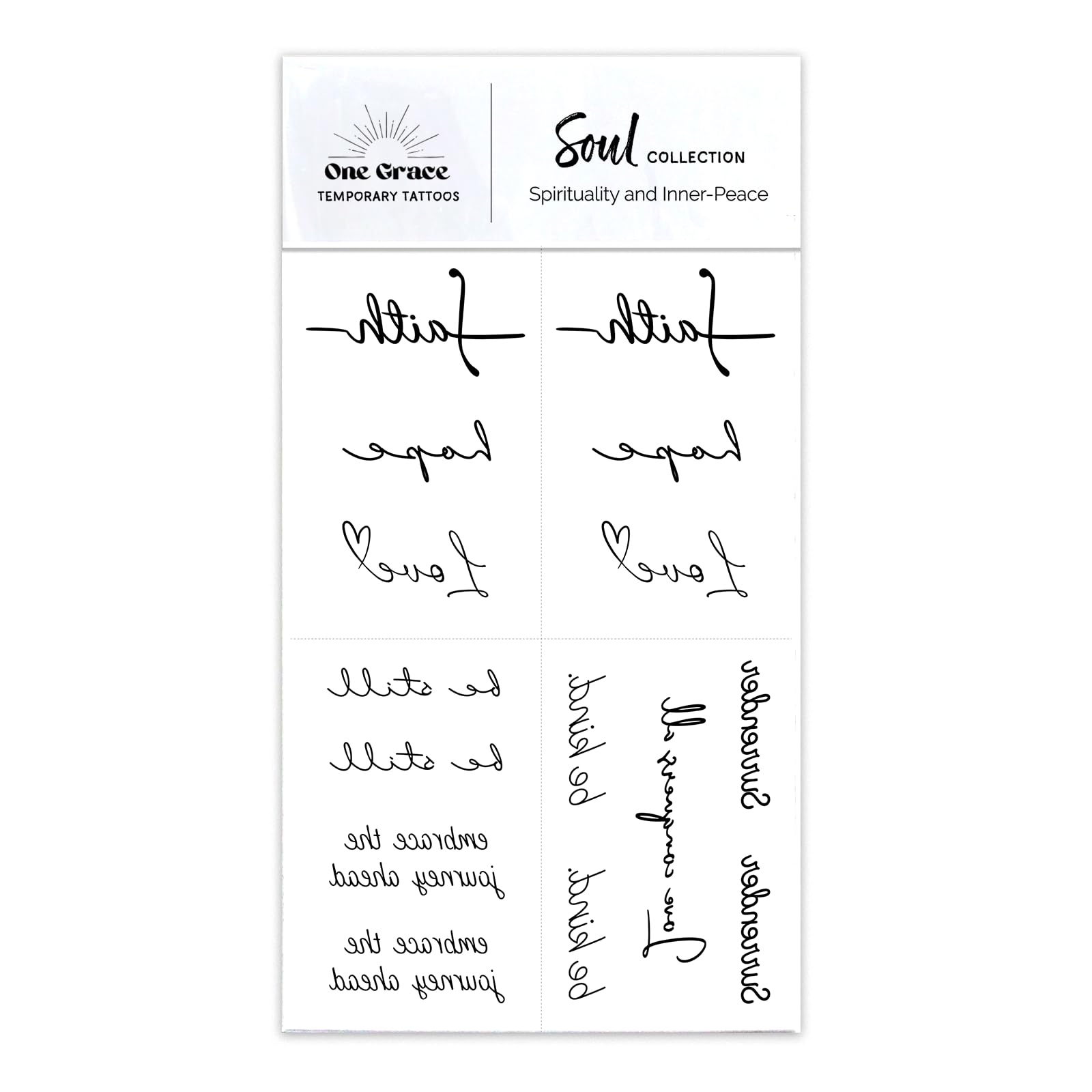 One Grace Soul Collection – Realistic Waterproof Mini Tattoos