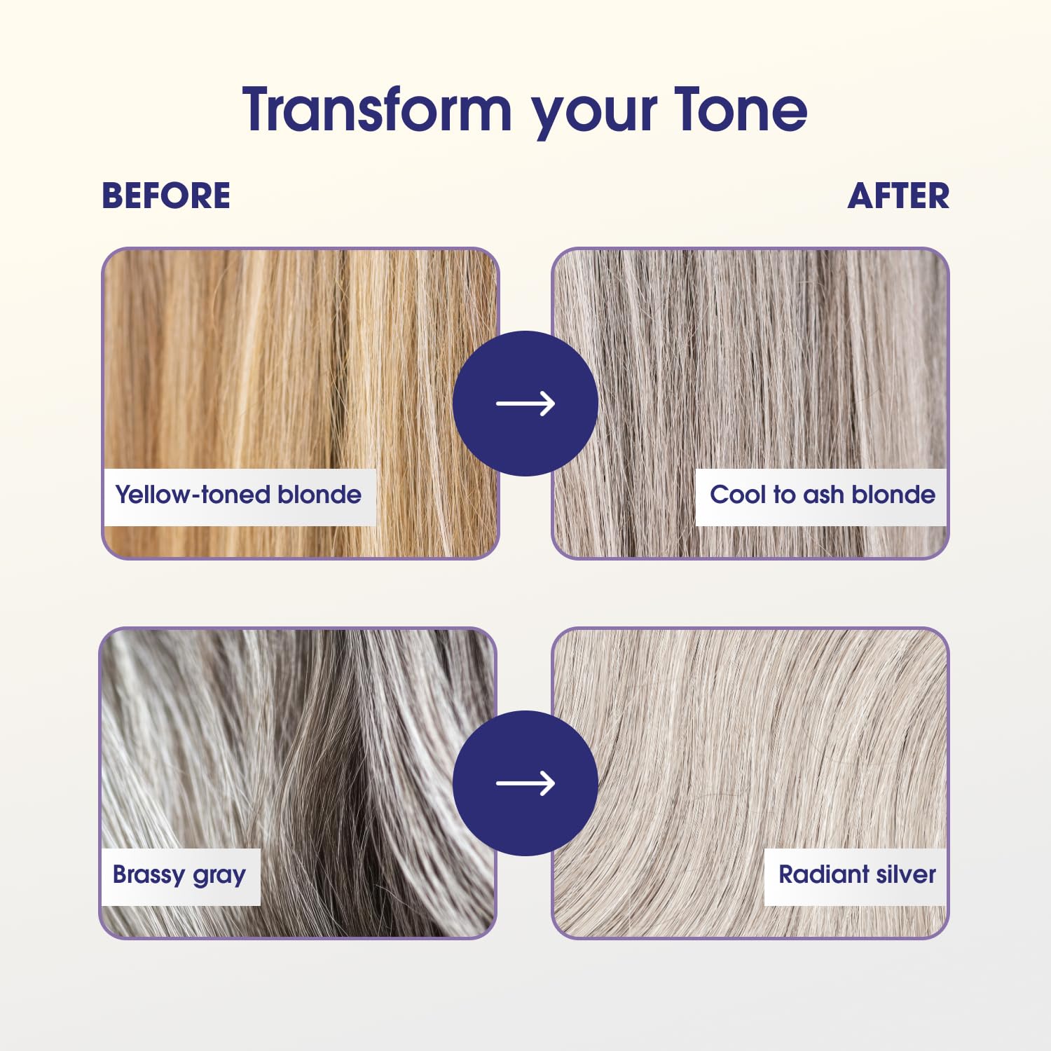 One 'N Only Shiny Silver Purple Shampoo with Argan Oil - Toner for Blonde, Gray, White & Highlighted Hair