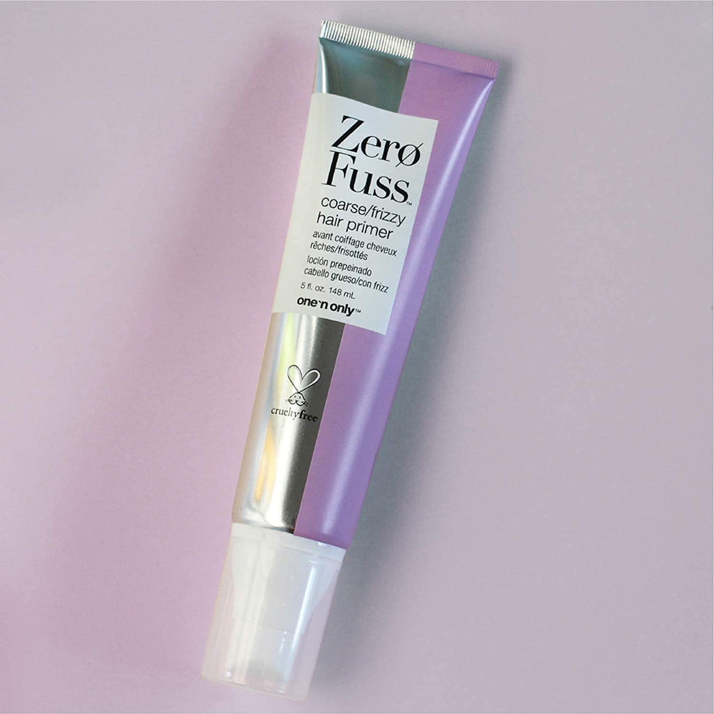 One 'N Only Zero Fuss Coarse/Frizzy Hair Primer – Leave-In Detangler, Humidity-Resistant, No Heat