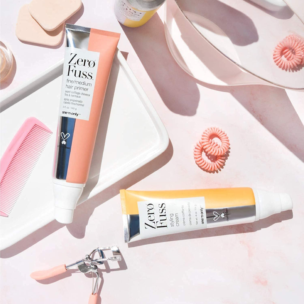 One 'N Only Zero Fuss Fine to Medium Hair Primer - Leave-In Detangler, Humidity-Resistant, No-Heat Styling