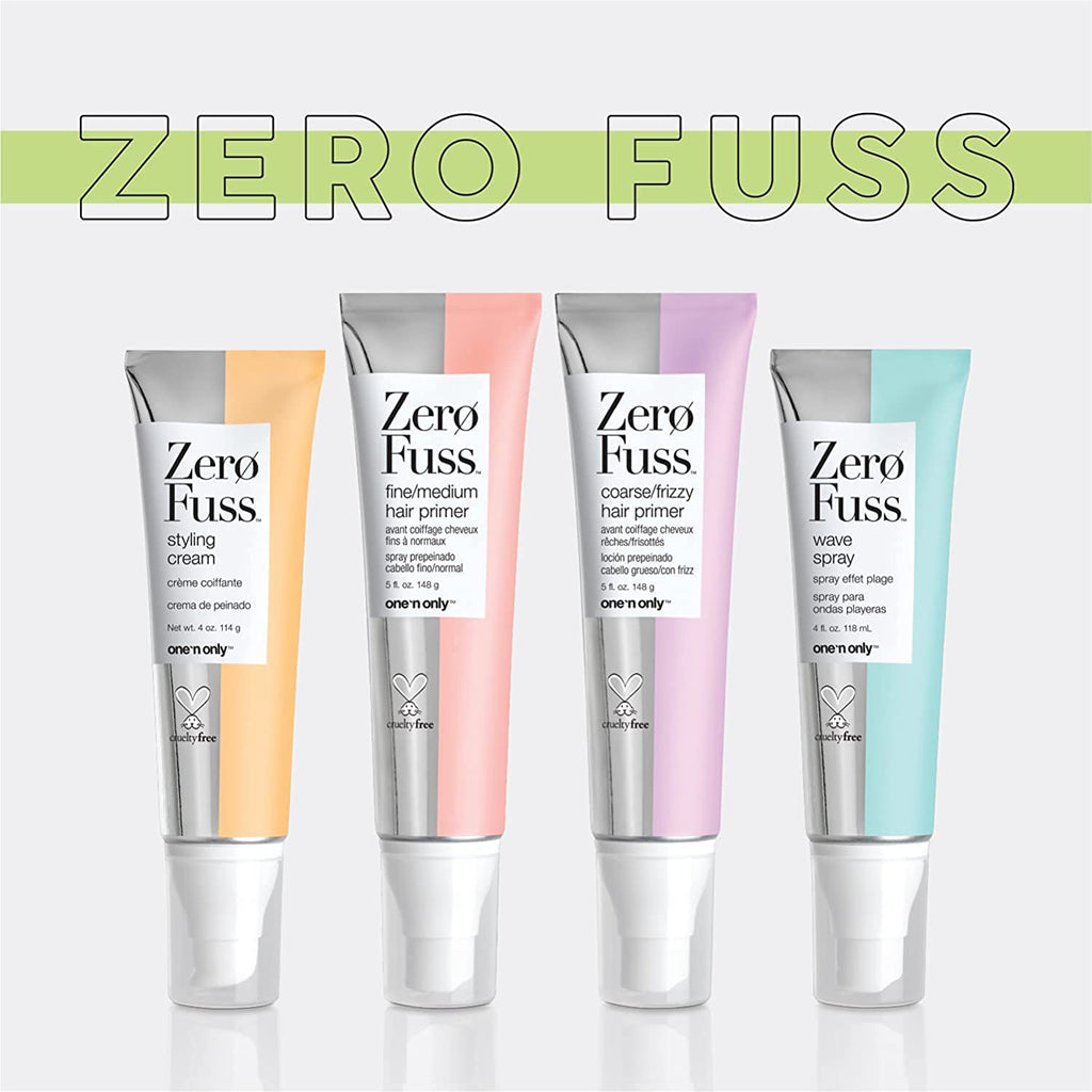 One 'N Only Zero Fuss Fine to Medium Hair Primer - Leave-In Detangler, Humidity-Resistant, No-Heat Styling