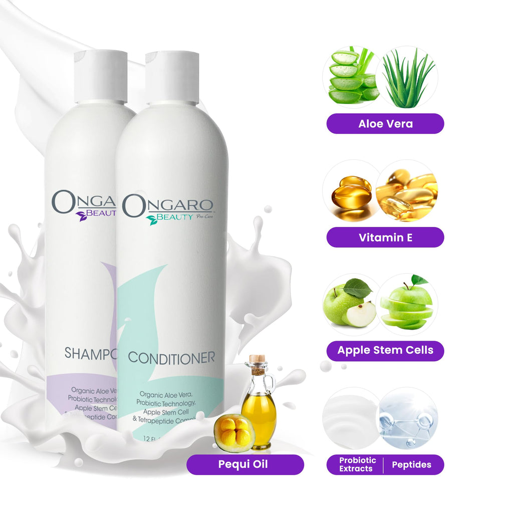 Ongaro Beauty Sulfate-Free Organic Shampoo & Conditioner Set with Aloe Vera