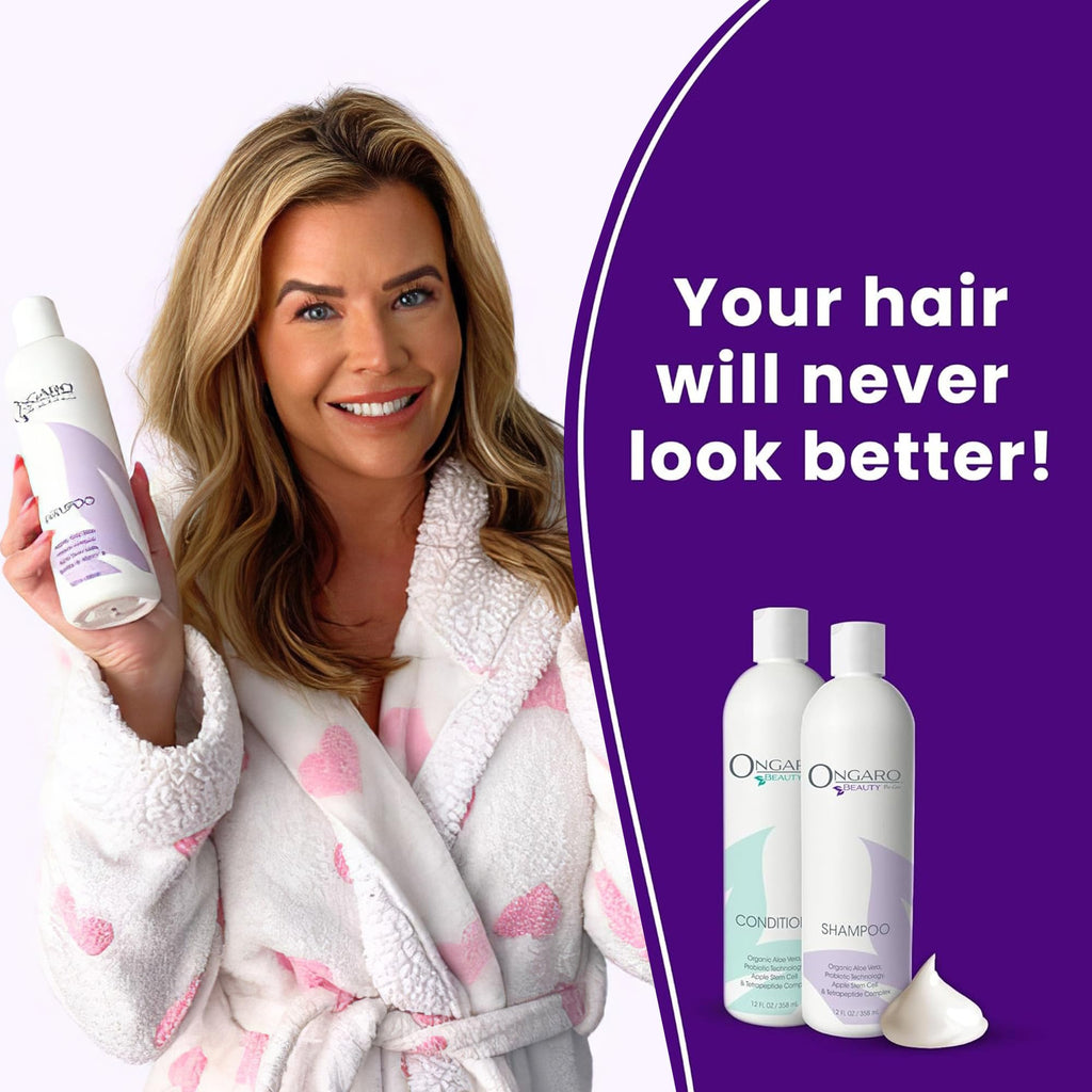 Ongaro Beauty Sulfate-Free Organic Shampoo & Conditioner Set with Aloe Vera