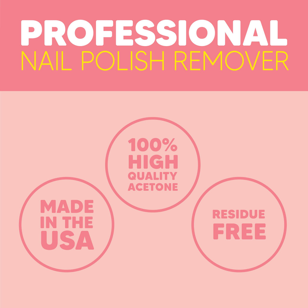 Onyx Professional 100% Pure Acetone Remover Kit — 16 fl oz, 7-in Nail File, Made in USA