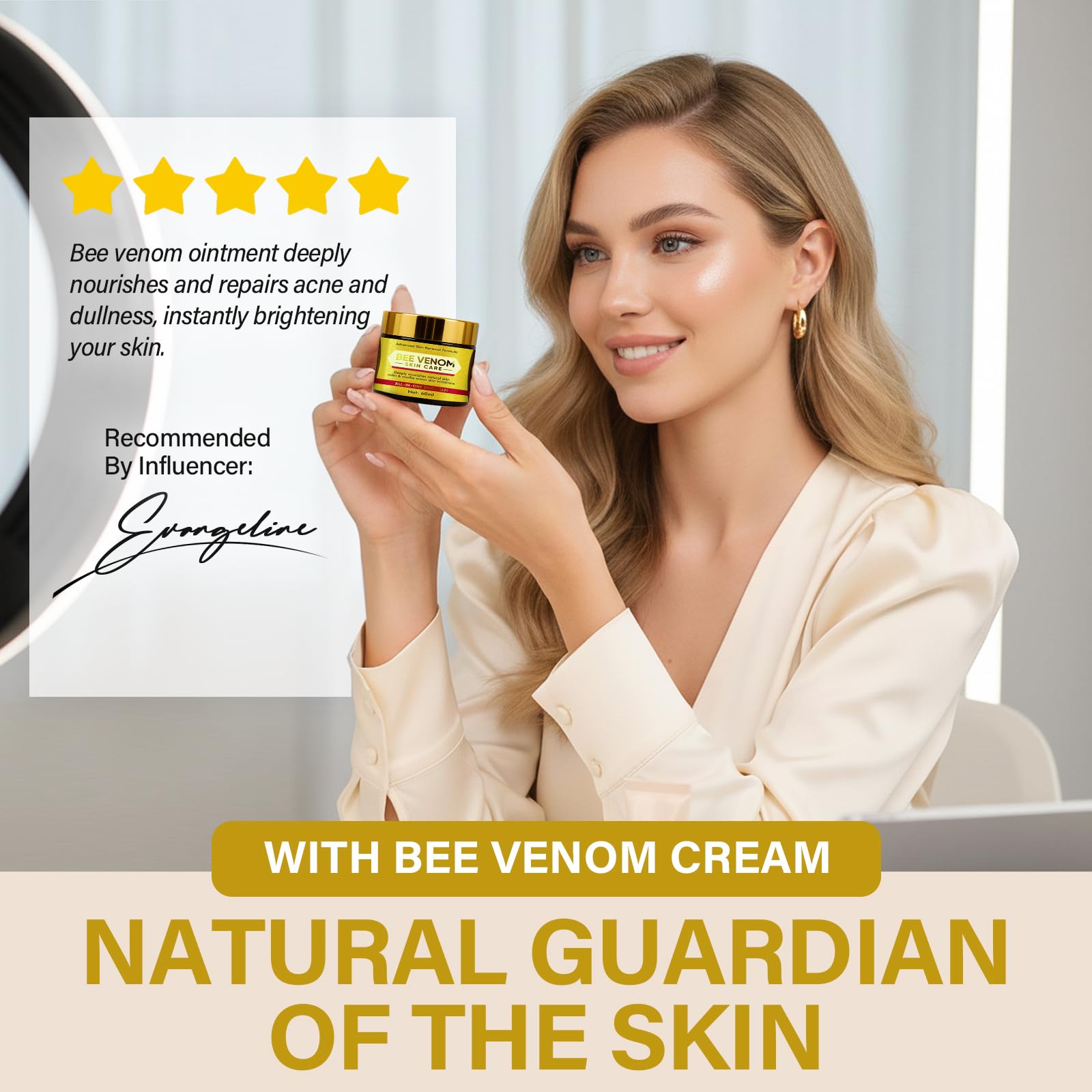 Onzzyl Bee Venom Cream – Instant Lift & Firm Anti-Aging Face Cream for All Skin Types