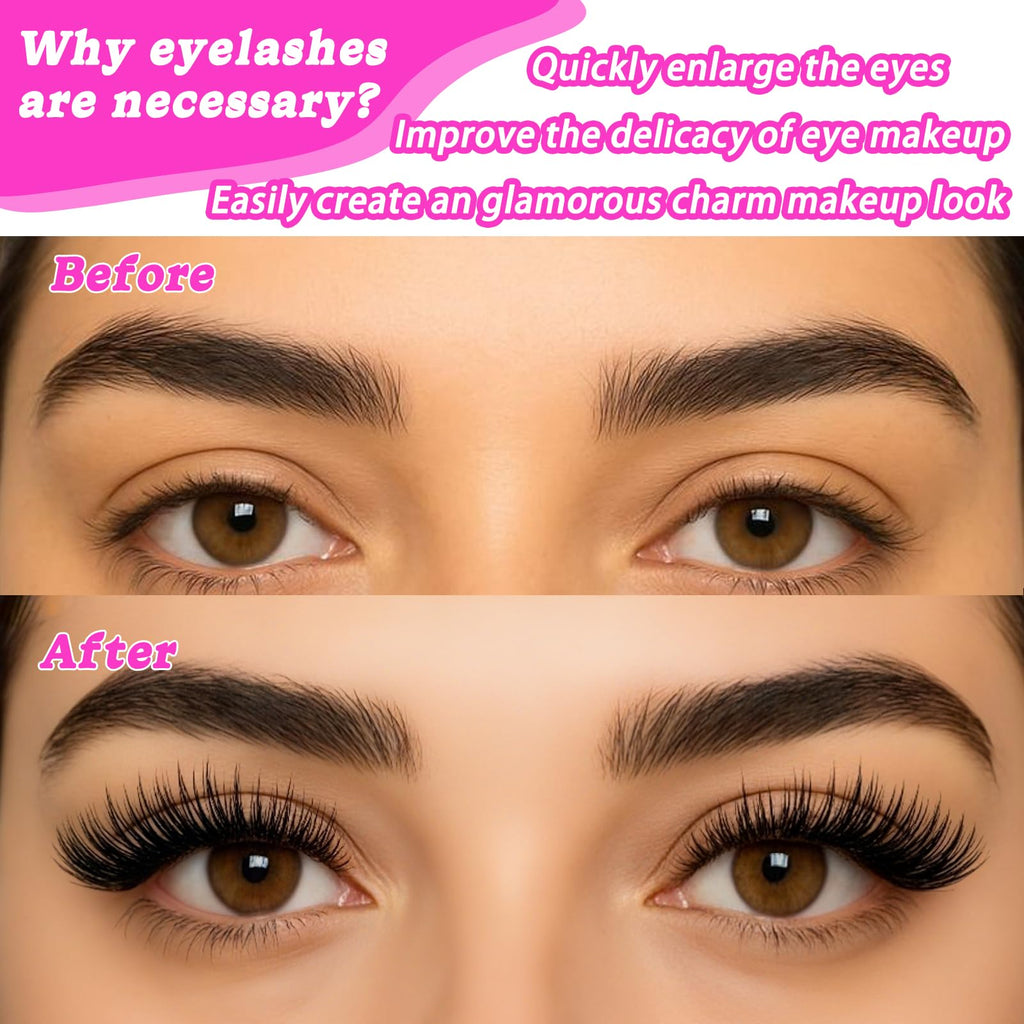 OOPPOO Lash Cluster Eyelashes 80D+100D D-Curl | 10-18mm DIY Volume Clusters (518 Pcs)