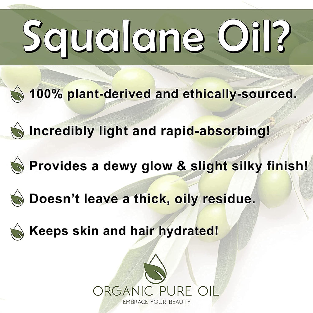 OPO Squalane Oil – Plant-Derived Olive Squalane, 16 oz, Ultra Hydration