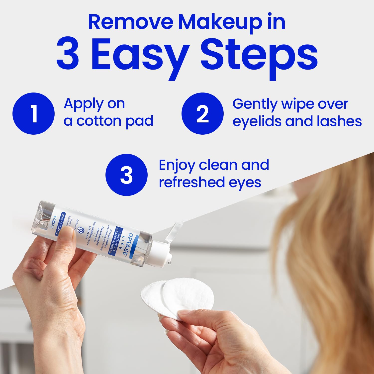 Optase Life Sensitive Eye Makeup Remover – Gentle, Effective for All Skin Types | 100ml