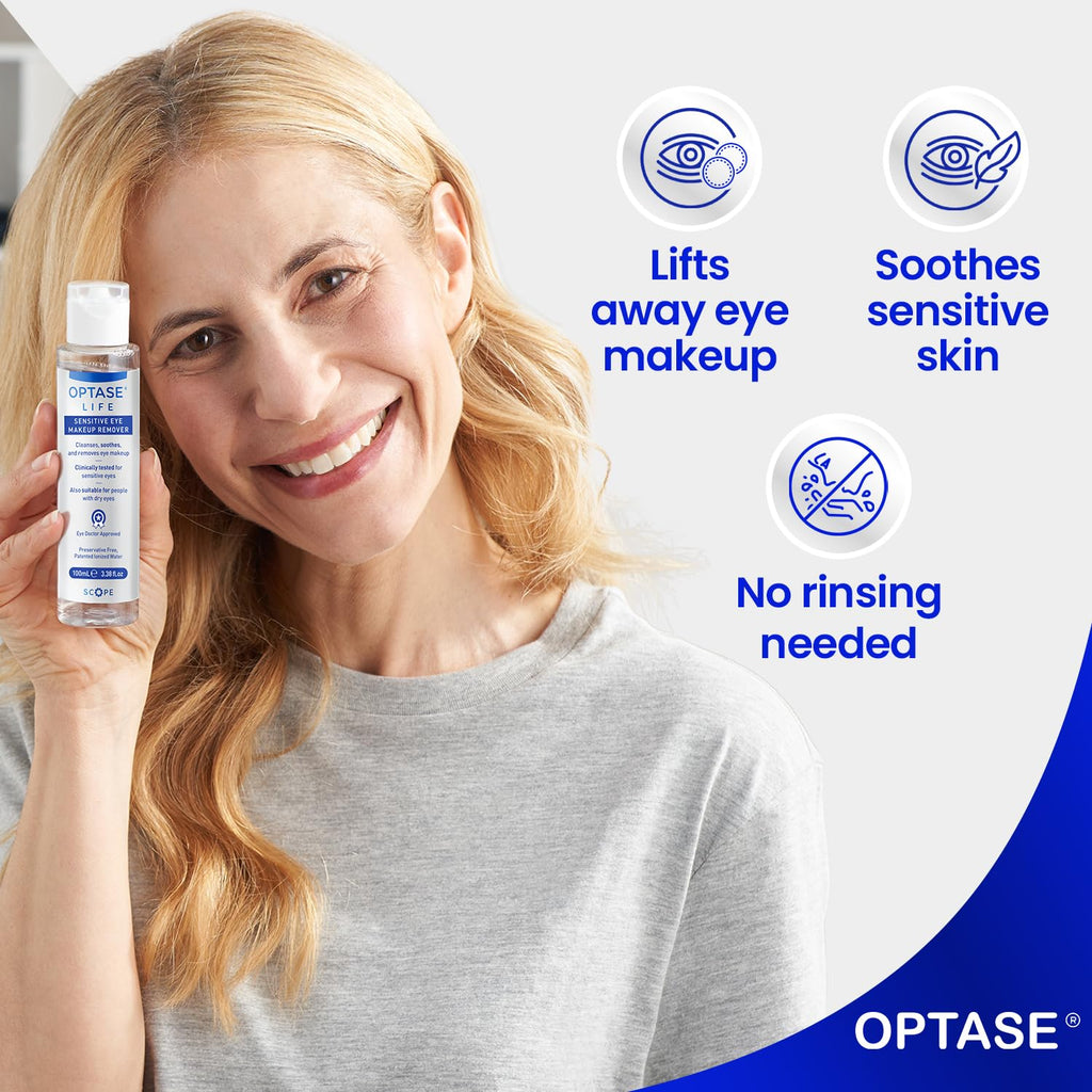Optase Life Sensitive Eye Makeup Remover – Gentle, Effective for All Skin Types | 100ml