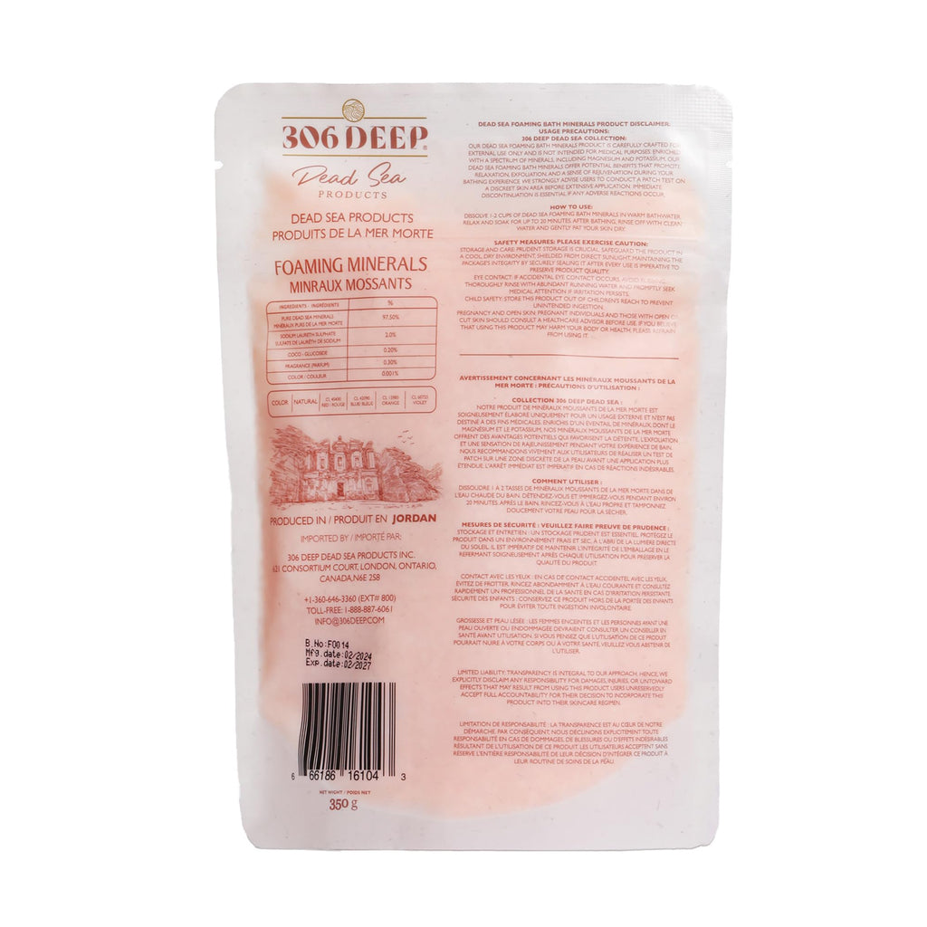 306 Deep Dead Sea Foaming Orange Bath Salts – Coarse Mineral Soak with Orange Essential Oils