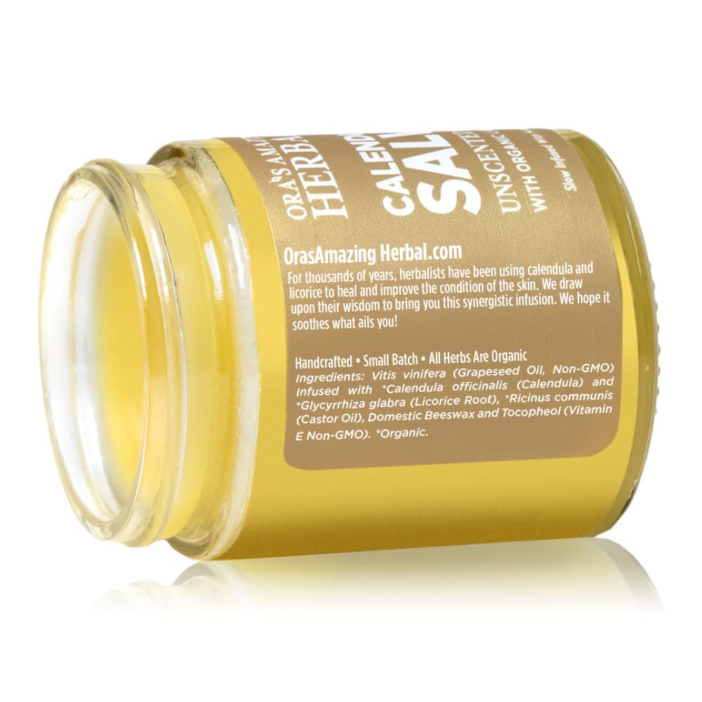 Ora's Amazing Herbal Calendula Skin Salve & Oil Set | Grapeseed Oil, Organic Licorice, Beeswax