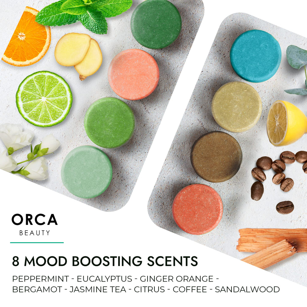 Orca Beauty Shower Steamers Aromatherapy – 8 Mood-Boosting Scents Gift Set