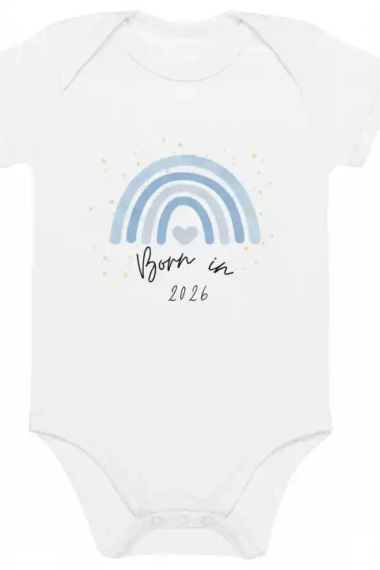 Born in 2026 Blue Personalised Bodysuit