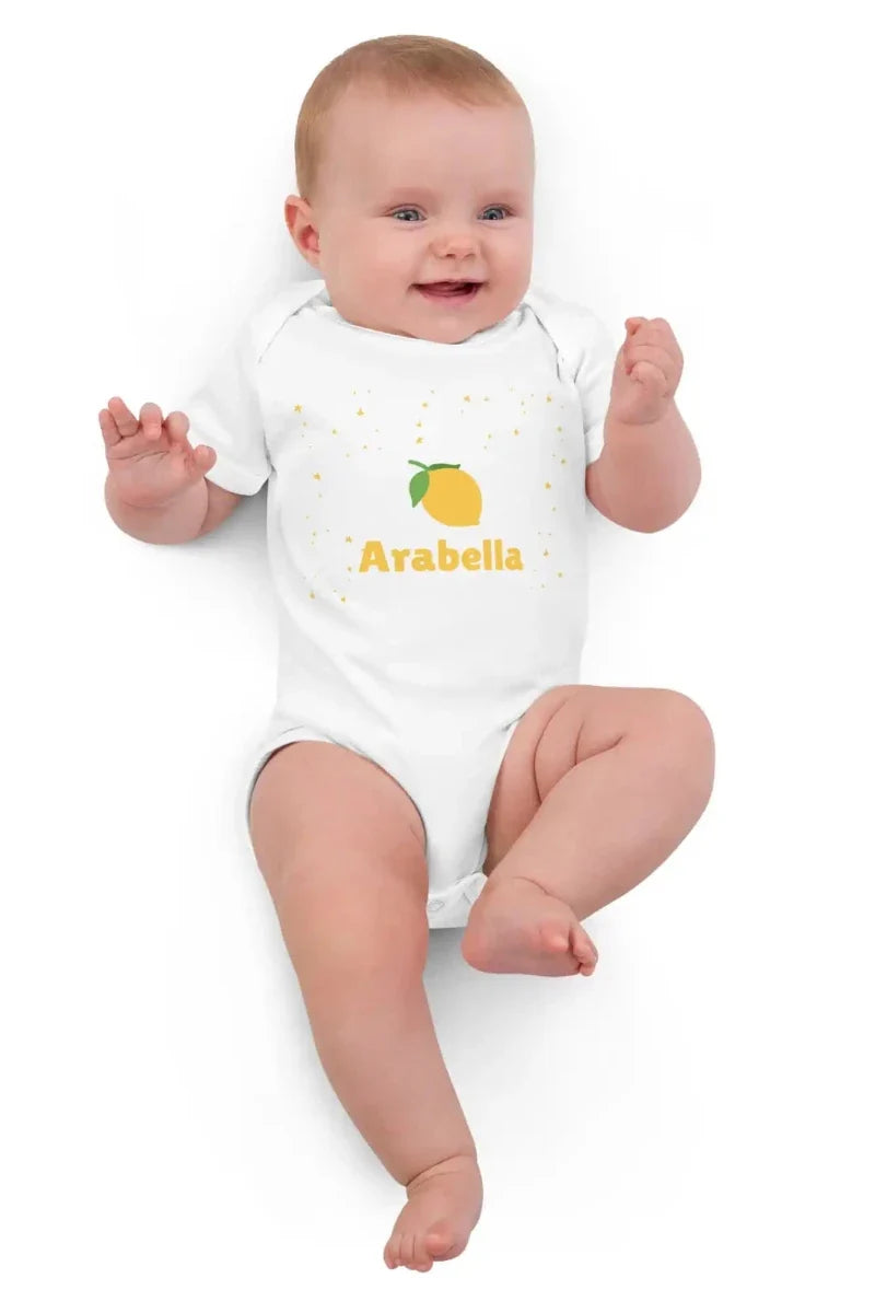 Custom Lemon Bodysuit In White