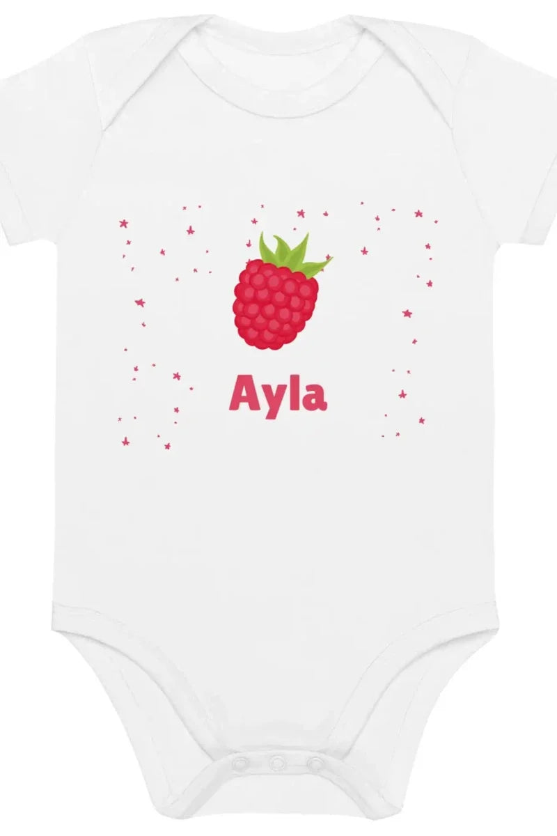 Personalized Raspberry Baby Bodysuit
