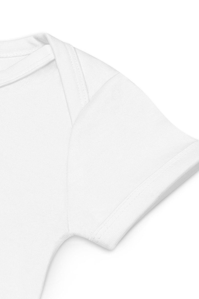 Stork Baby Girl Due Bodysuit White