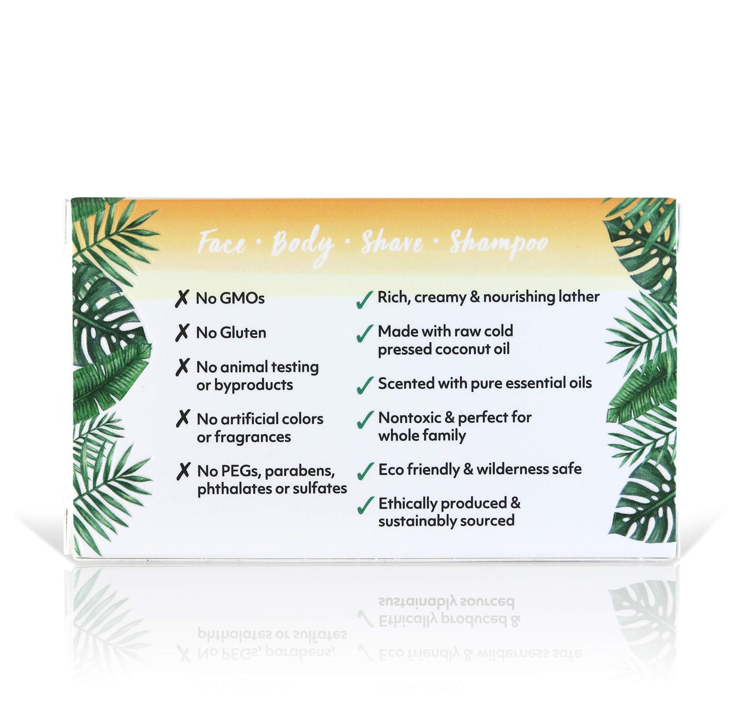 Organic Fiji Coco Fiji Soap Bar – Face & Body Moisturizing Soap with Coconut Oil & Grapefruit | Pack of 2