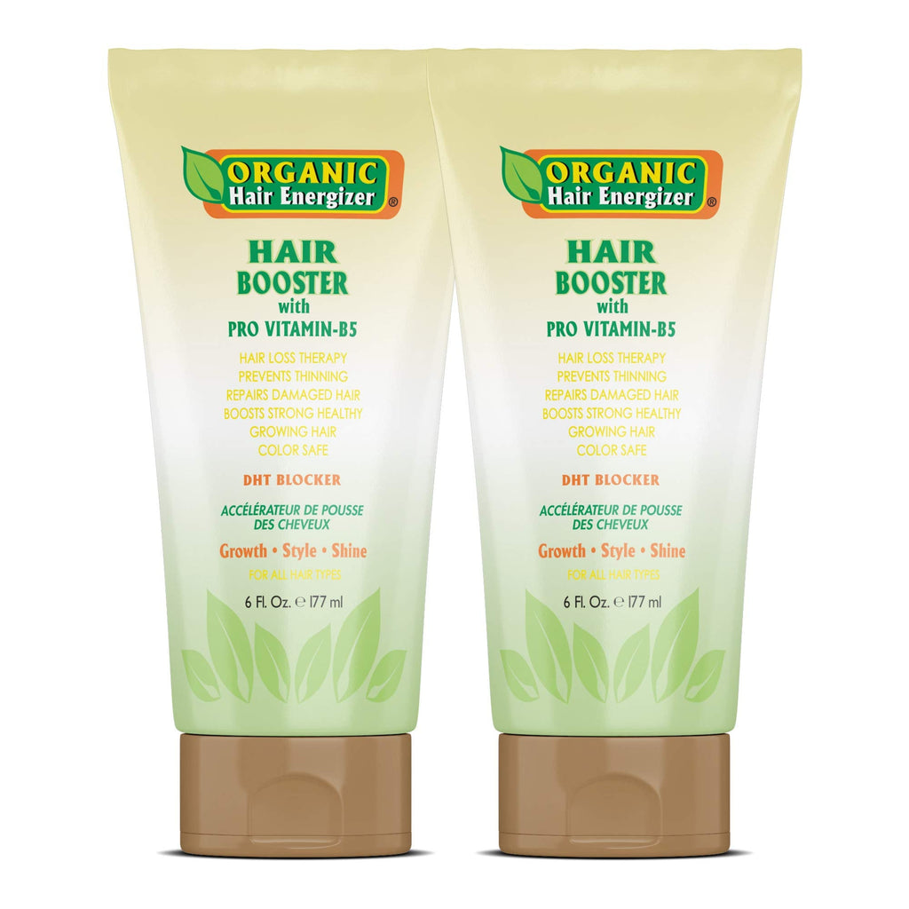 Organic Hair Energizer Hair Growth Booster – B5 Vitamin Serum (2 Pack, 6 oz) for Color-Treated Hair