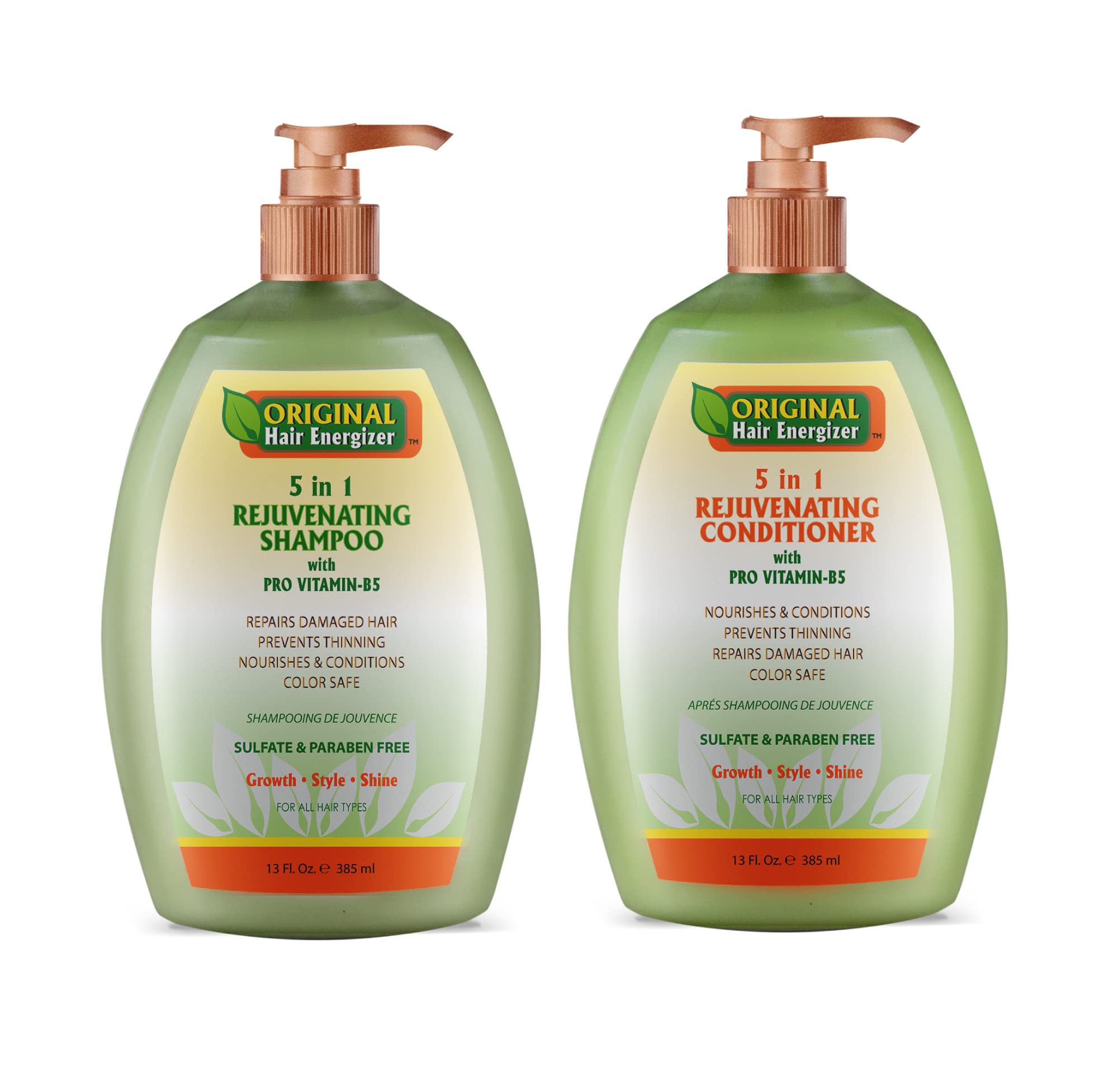 Organic Hair Energizer 2-in-1 Hair Growth Shampoo & Conditioner (13 oz each)