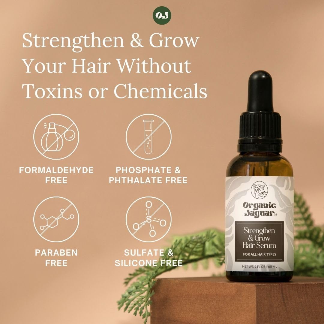 Organic Jaguar Organic Hair Serum – Nourish & Strengthen All Hair Types (2 oz)
