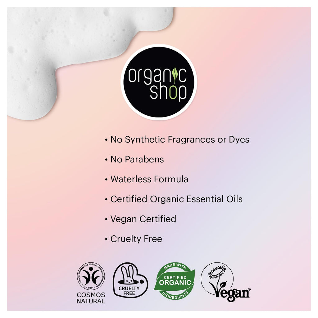 Organic Shop Honey & Almond Hair Strengthening Shampoo & Conditioner – Hydrate, Shine | Pack-2 | 100% Vegan