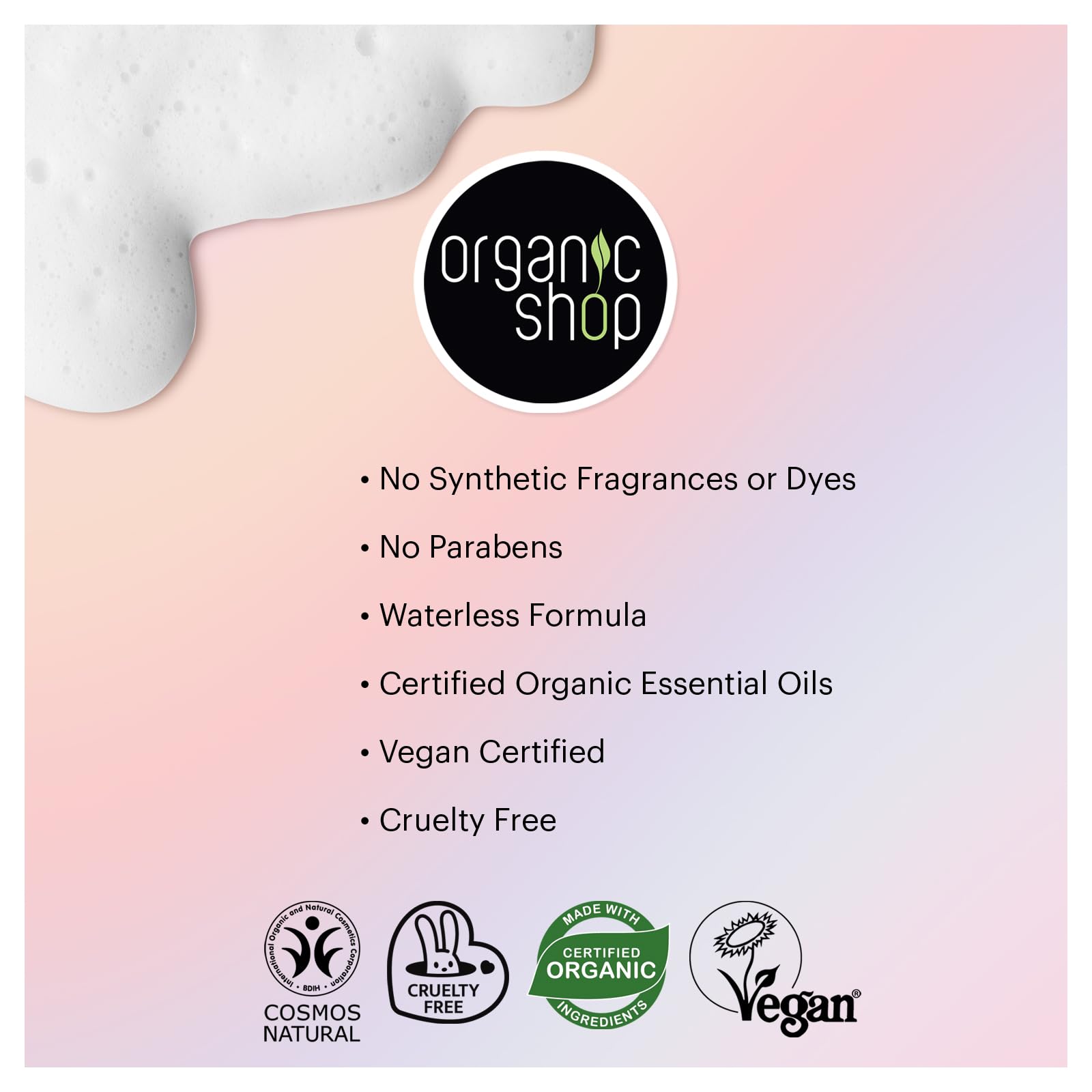 Organic Shop Honey & Almond Hair Strengthening Shampoo & Conditioner – Hydrate, Shine | Pack-2 | 100% Vegan