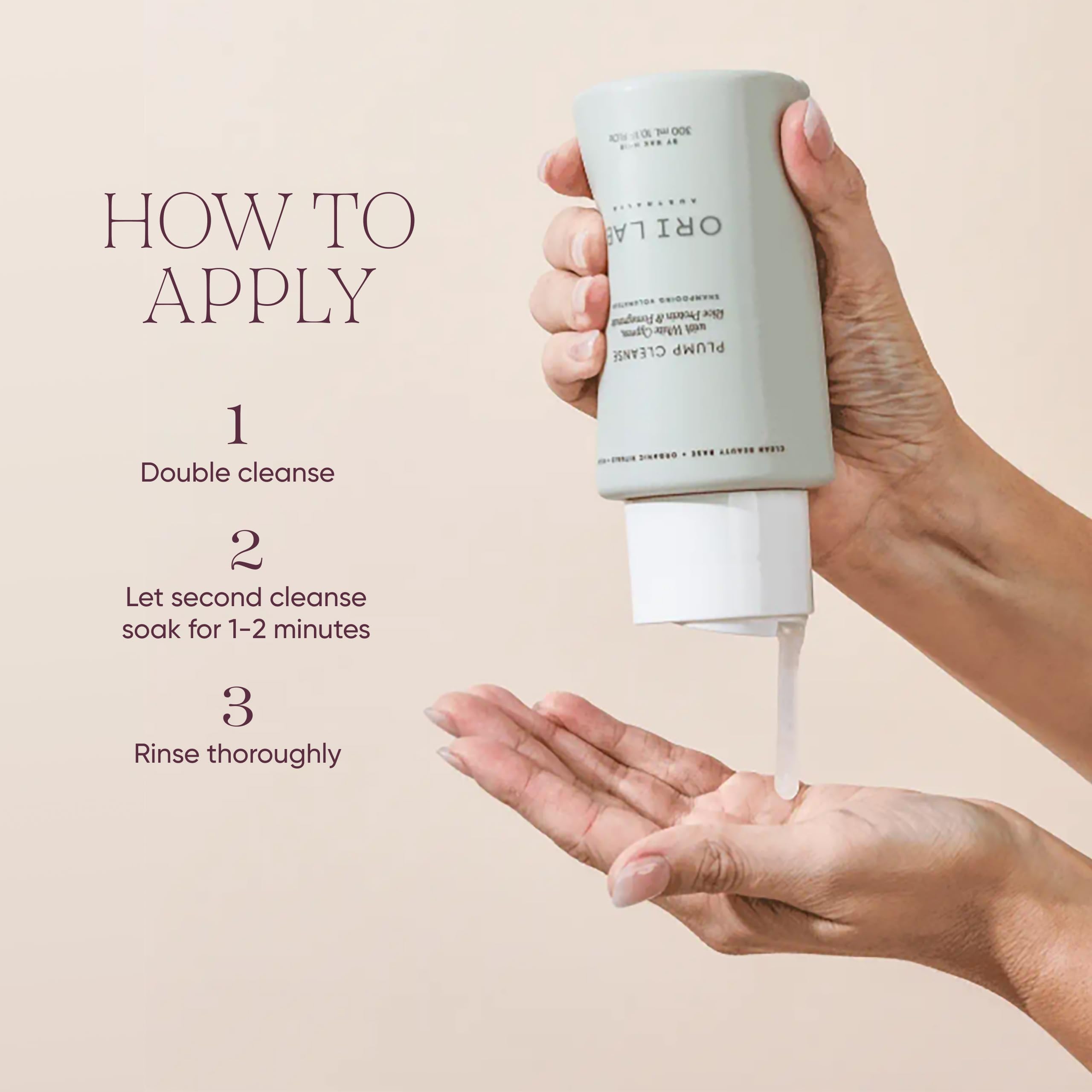 ORI Lab Plump Cleanse 300ml – Volumizing Shampoo for Fine Hair | ORI LAB Clean Beauty