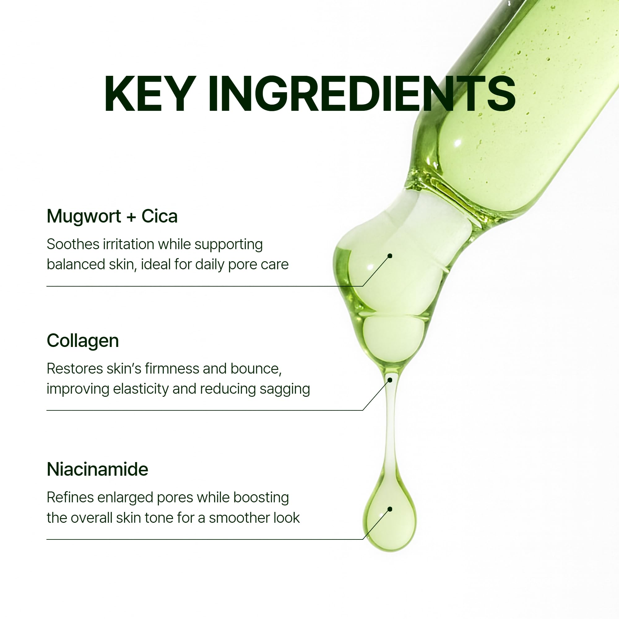 Orien Mugwort Collagen Pore Serum – Lightweight Hydration for Radiant, Balanced Skin | 1.01 fl oz