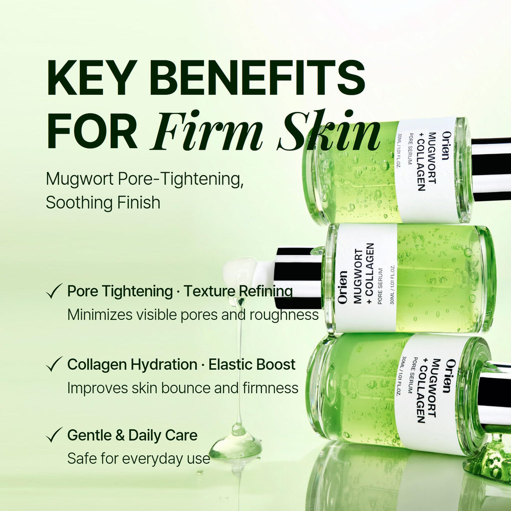 Orien Mugwort Collagen Pore Serum – Lightweight Hydration for Radiant, Balanced Skin | 1.01 fl oz