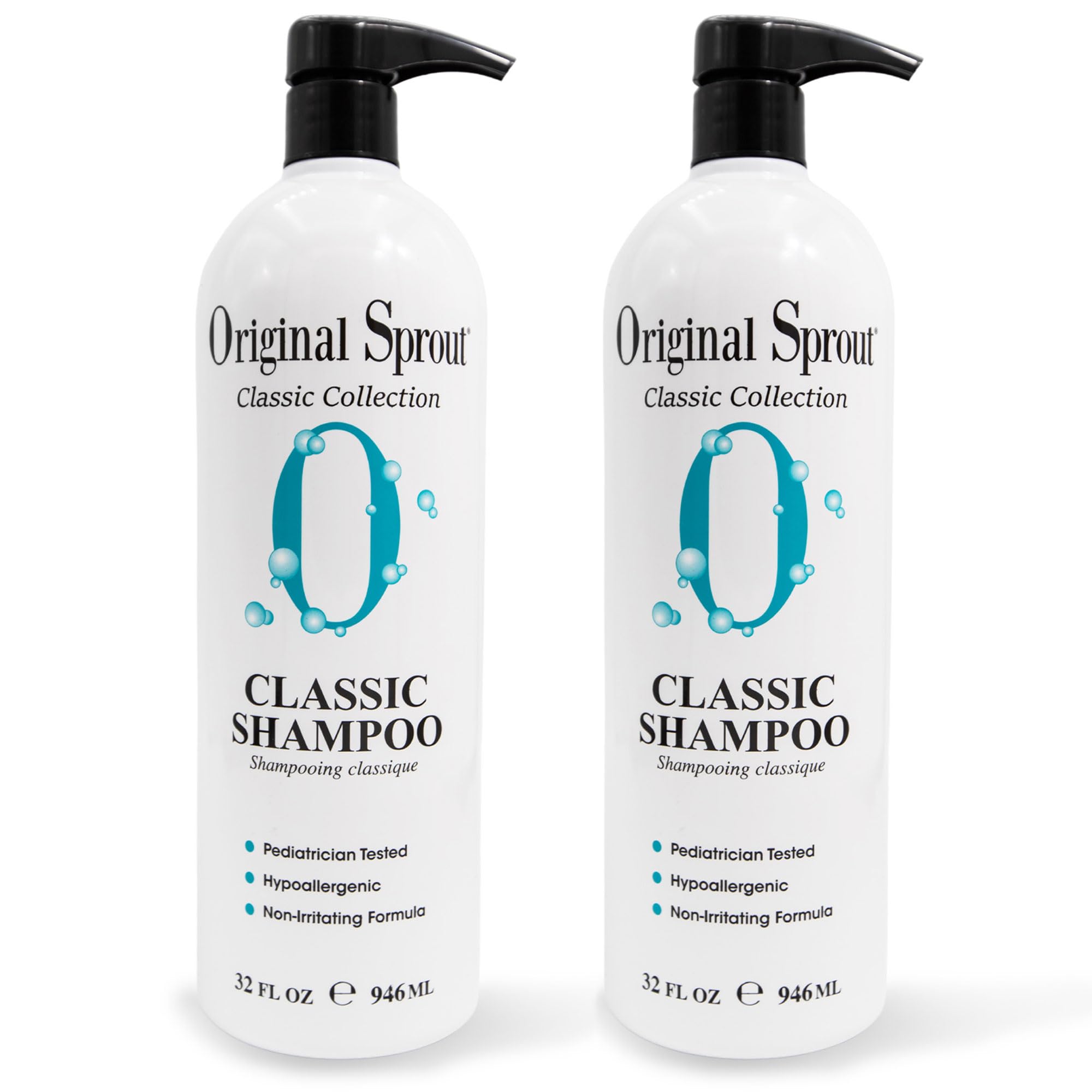Original Sprout Classic Shampoo for All Hair Types – Sulfate Free & Vegan, 32 oz (Pack of 2)