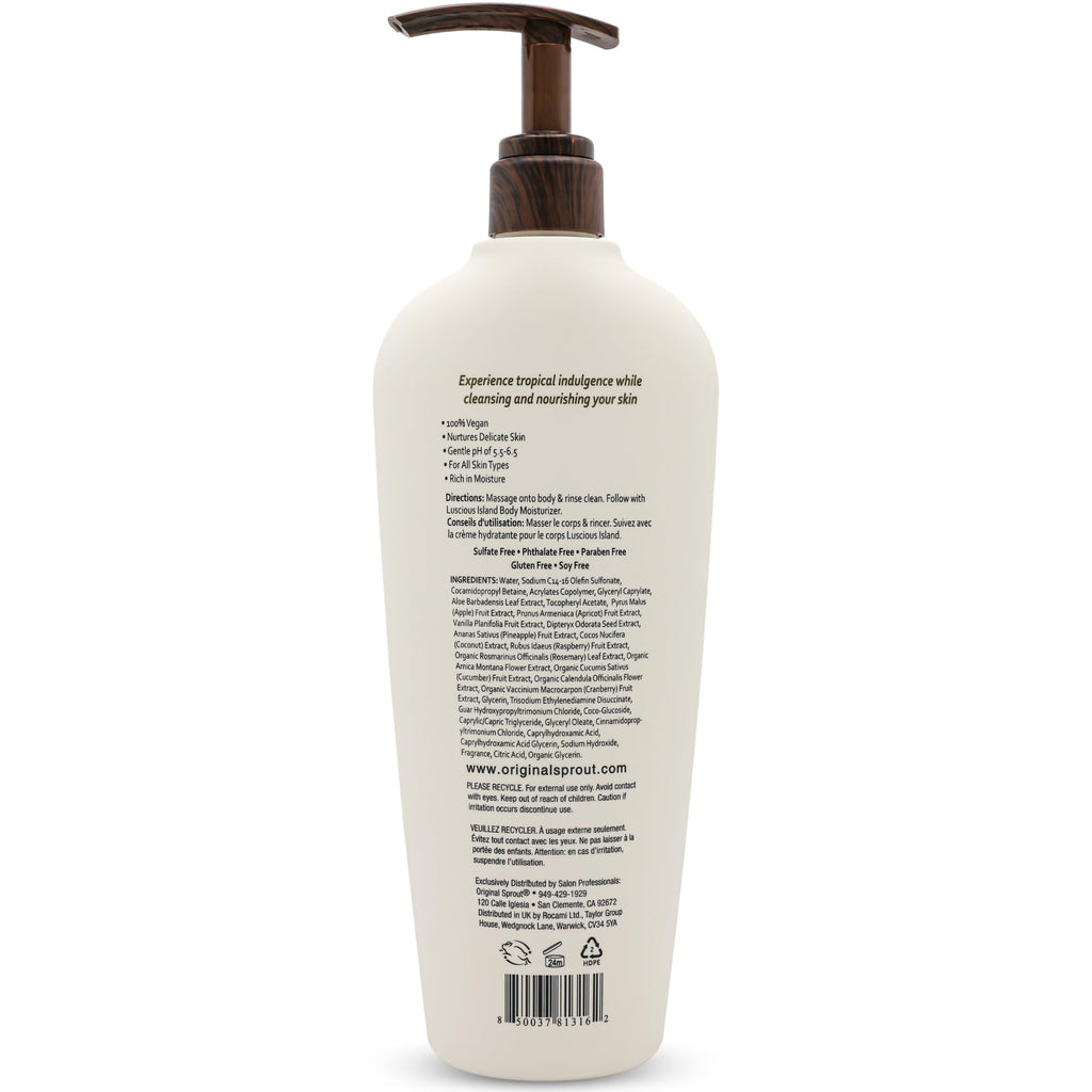 Original Sprout Island Bliss Moisturizing Body Wash – Calendula, Rosemary, Coconut Mango