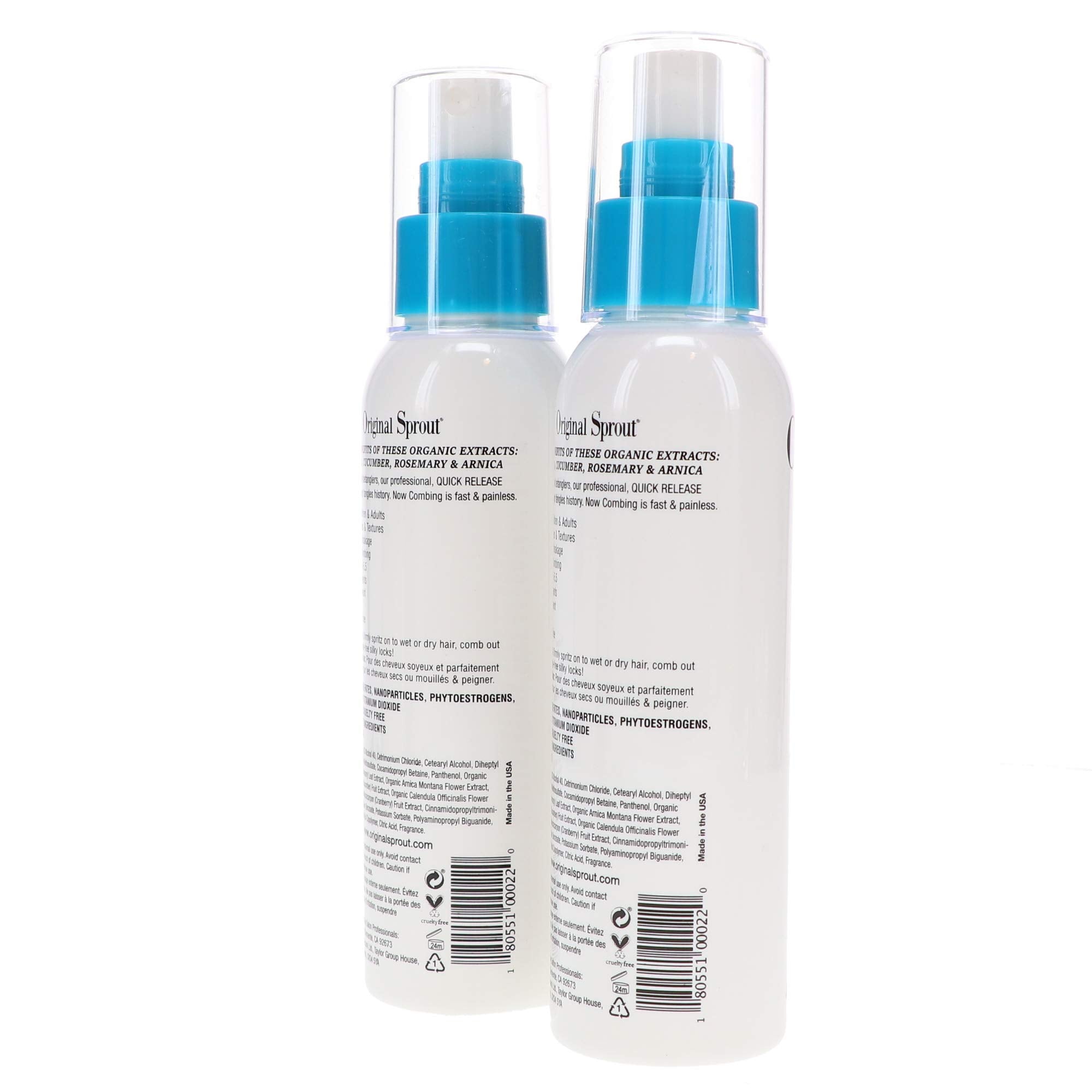 Original Sprout Miracle Detangler – All Hair Moisturizer & Leave-In Spray, 4 oz (2 Pack)