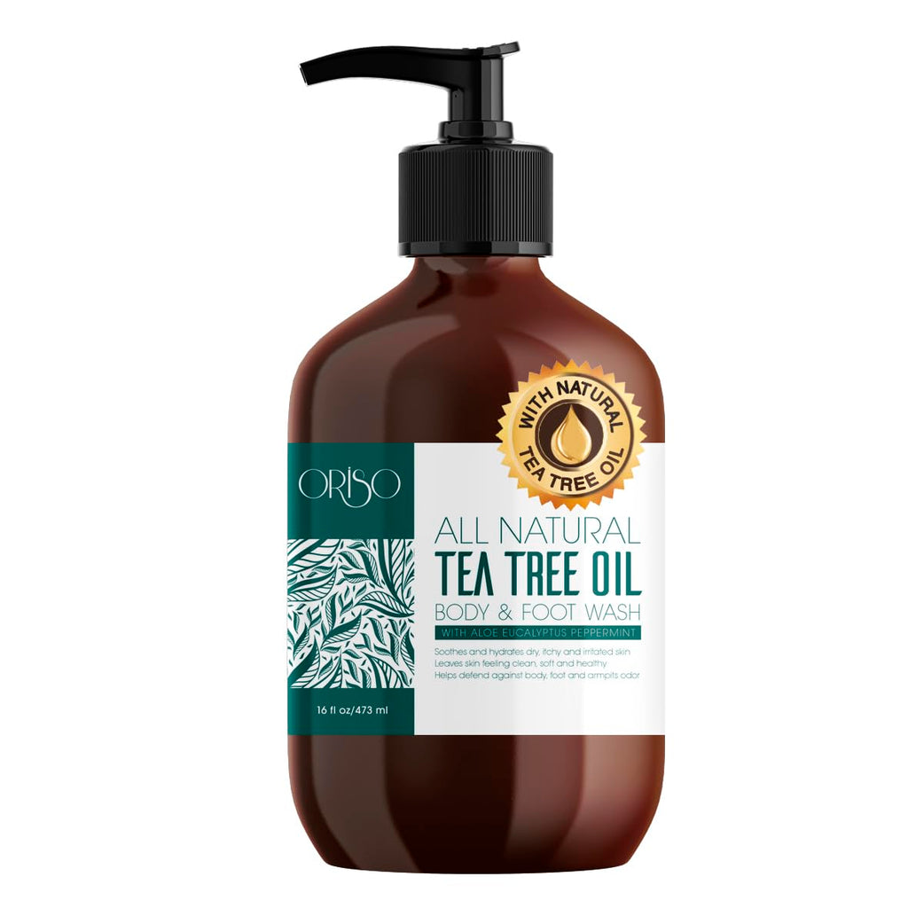 ORISO Tea Tree Oil Body Wash - Moisturizing, Sulfate-Free, 16oz