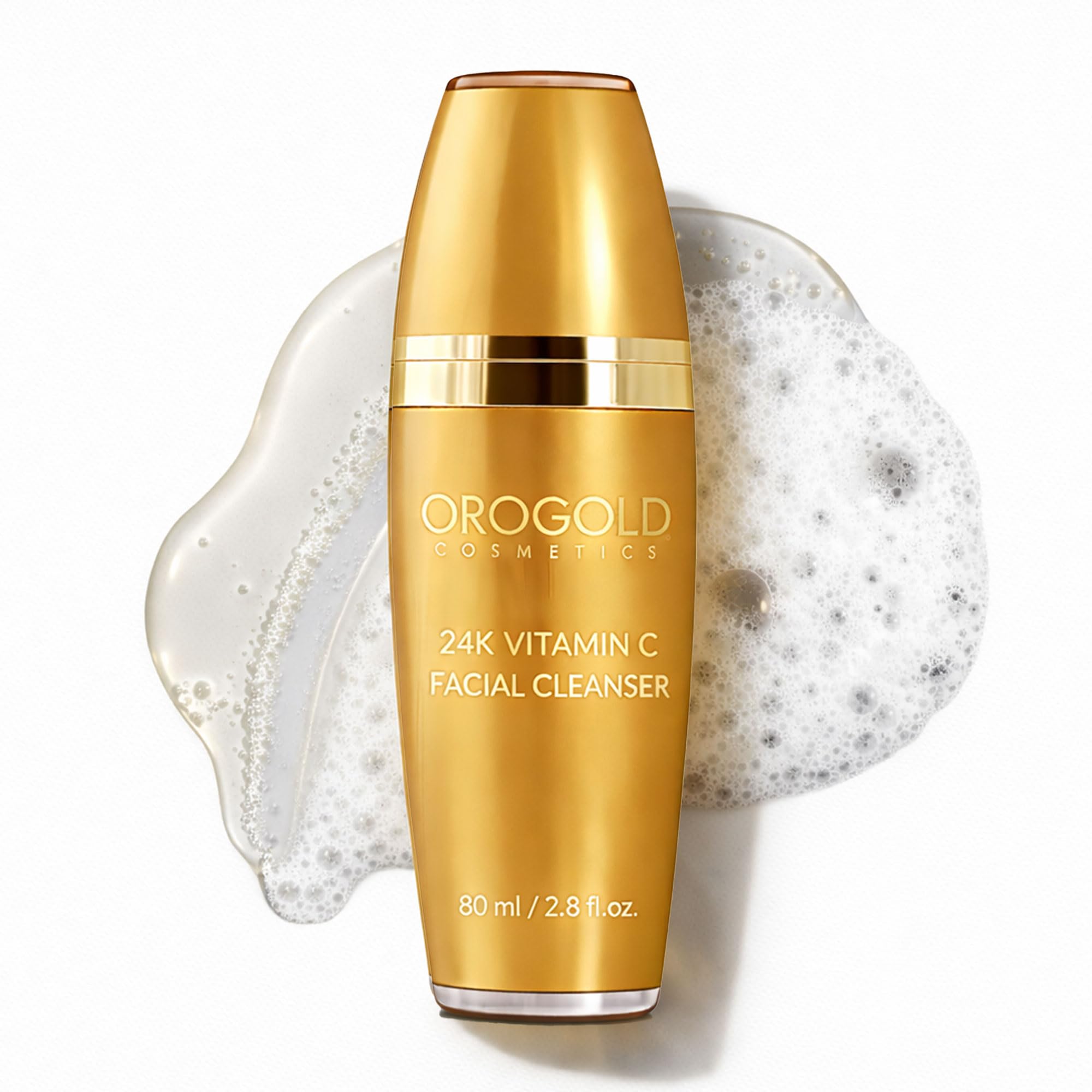 Orogold 24K Vitamin C Facial Cleanser – Gentle Foaming Gel with Gold & Vitamin C | All Skin Types | 2.7 Fl Oz