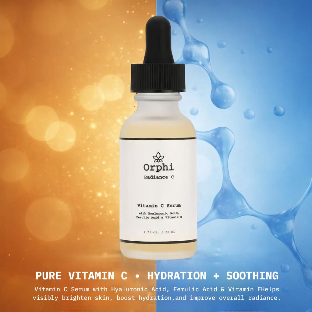 Orphi Radiance C Serum – Fragrance-Free Vitamin C with Hyaluronic Acid | USA Made
